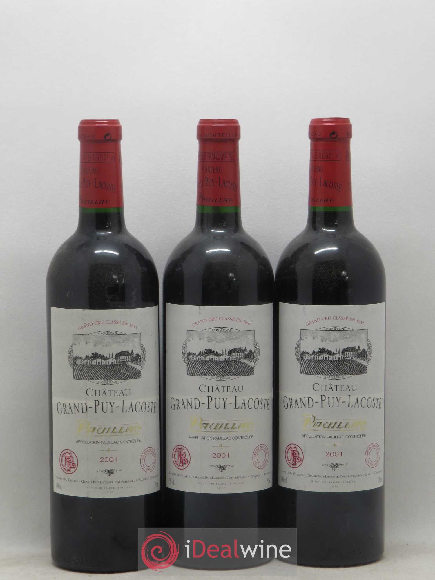 Château Grand Puy Lacoste 5ème Grand Cru Classé 2001 - Lot de 6 bouteilles - 1