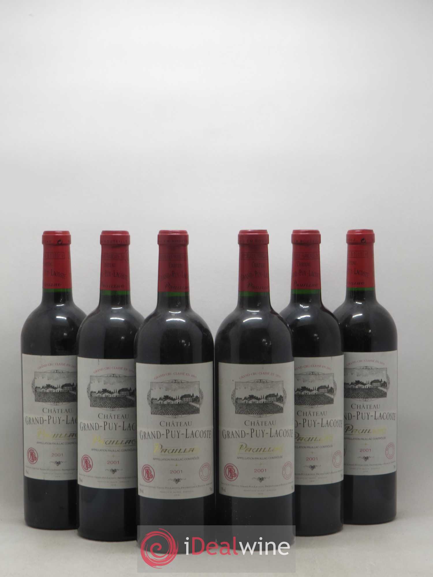 Château Grand Puy Lacoste 5ème Grand Cru Classé 2001 - Lot de 6 bouteilles - 0