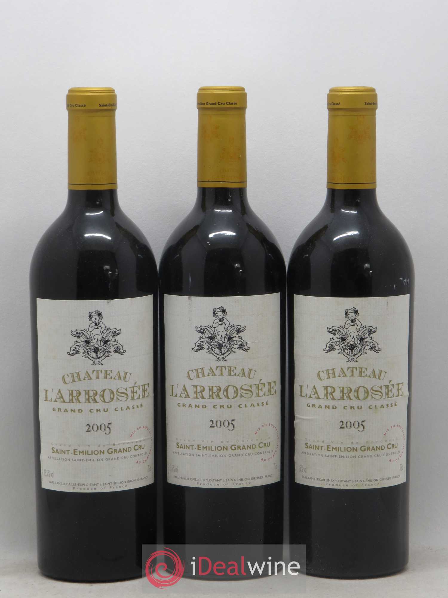 Château l' Arrosée Grand Cru Classé 2005 - Lot de 3 bouteilles - 0