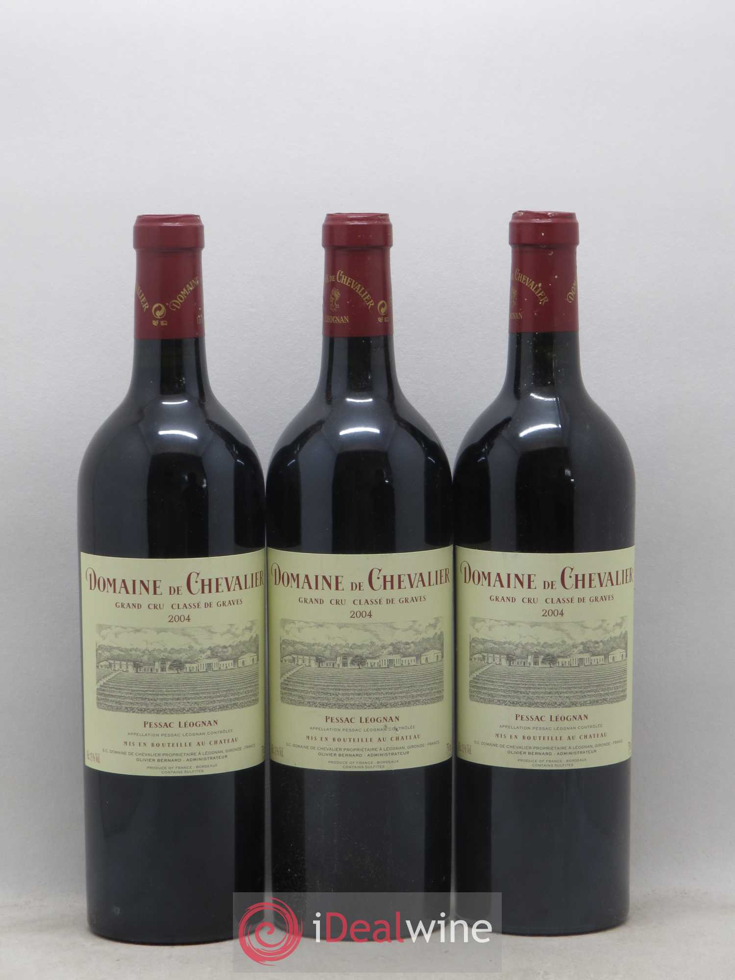 Domaine de Chevalier Cru Classé de Graves 2004 - Lot de 3 bouteilles - 0