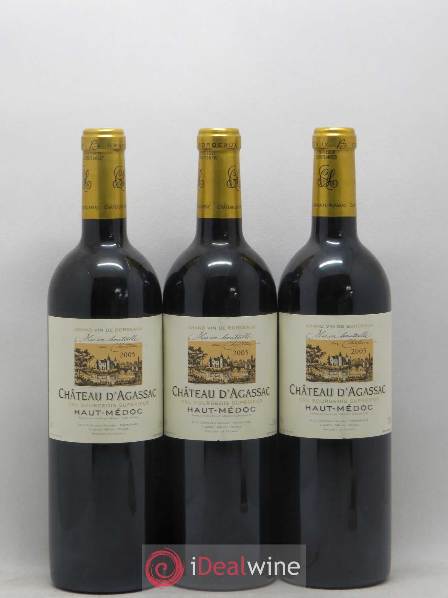 Château d' Agassac Cru Bourgeois 2005 - Lot de 3 bouteilles - 0