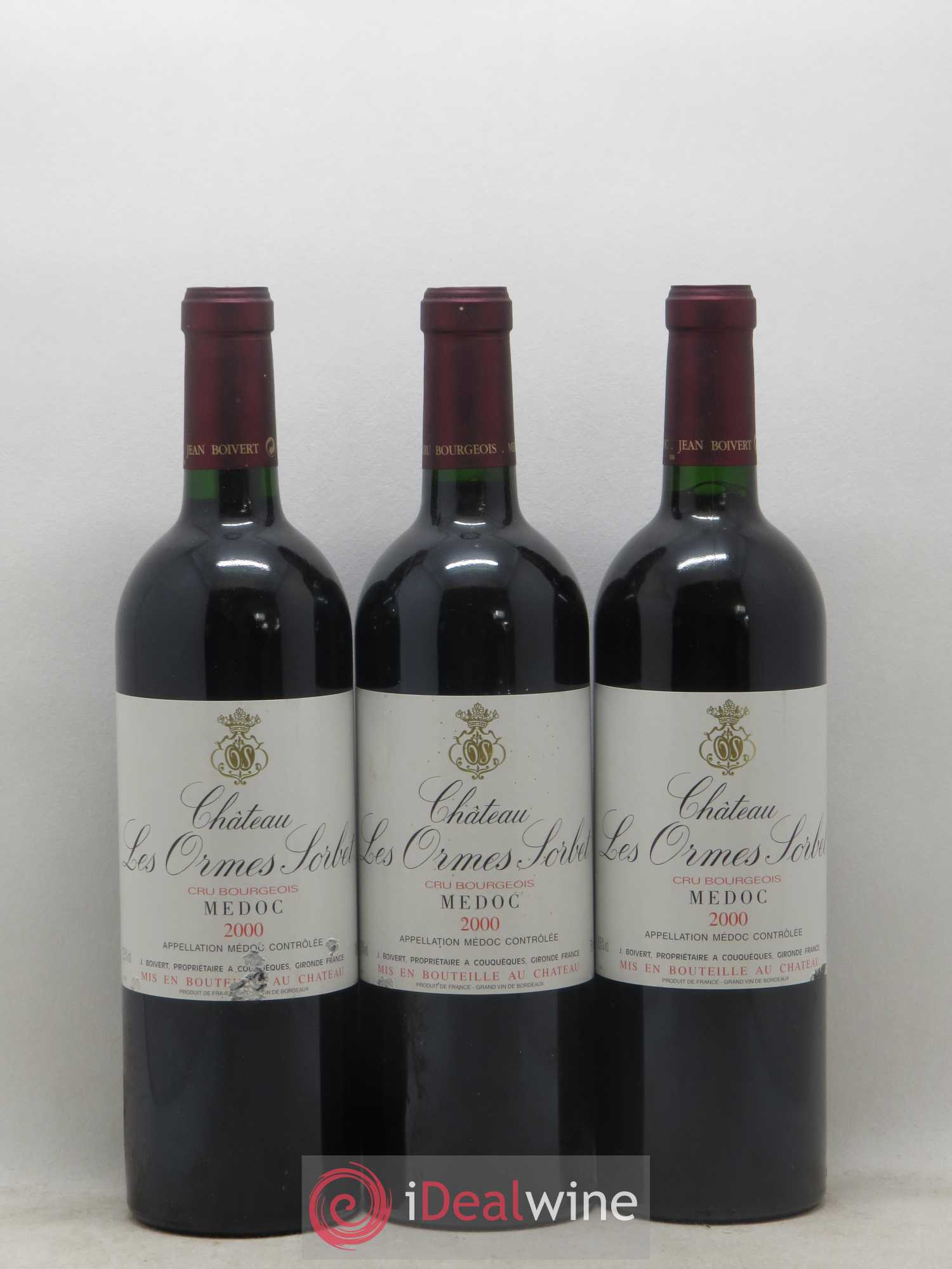 Château les Ormes Sorbet Cru Bourgeois 2000 - Lot de 6 bouteilles - 1