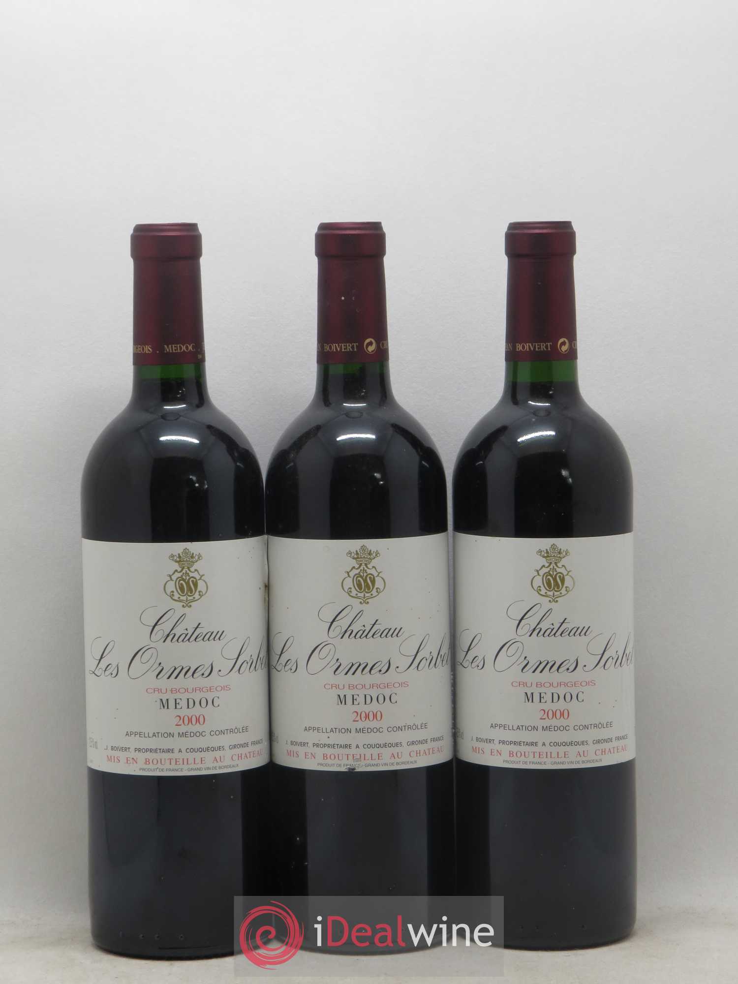 Château les Ormes Sorbet Cru Bourgeois 2000 - Lot de 6 bouteilles - 2