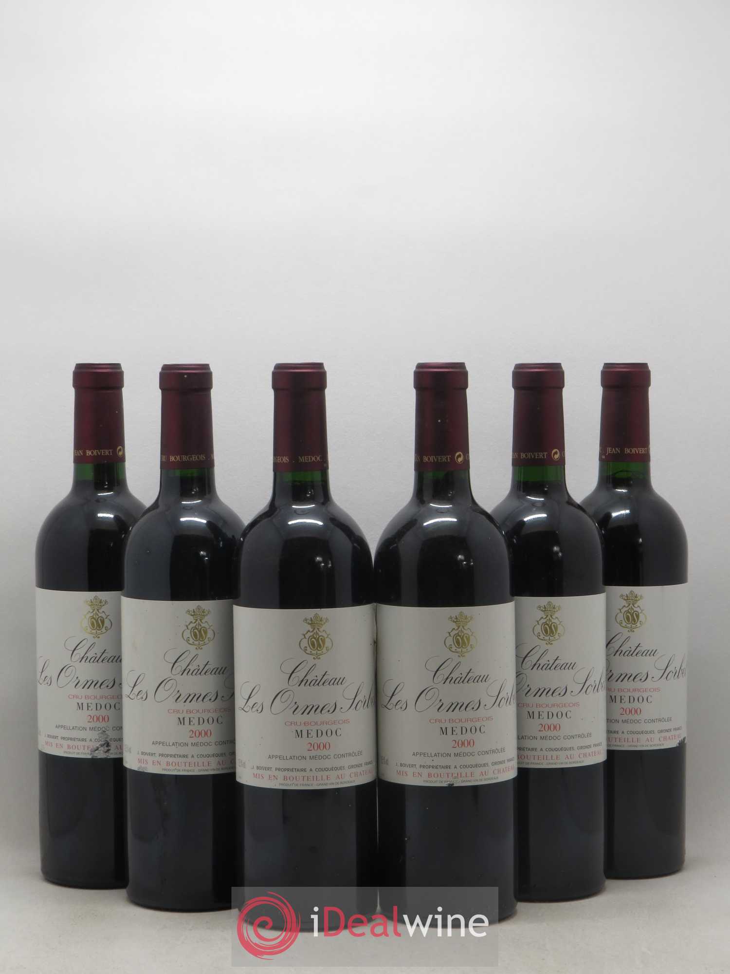 Château les Ormes Sorbet Cru Bourgeois 2000 - Lot de 6 bouteilles - 0