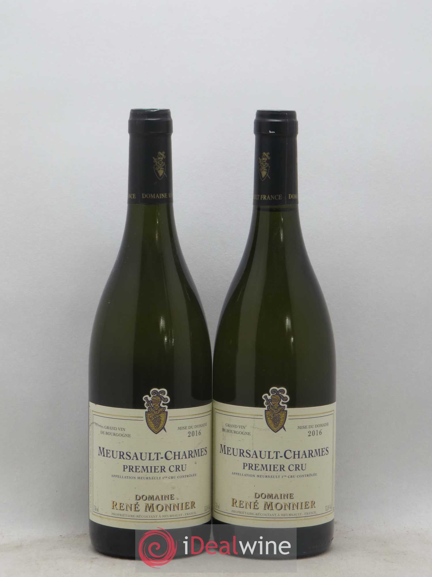 Meursault 1er Cru Charmes Rene Monnier 2016 - Lot de 2 bouteilles - 0