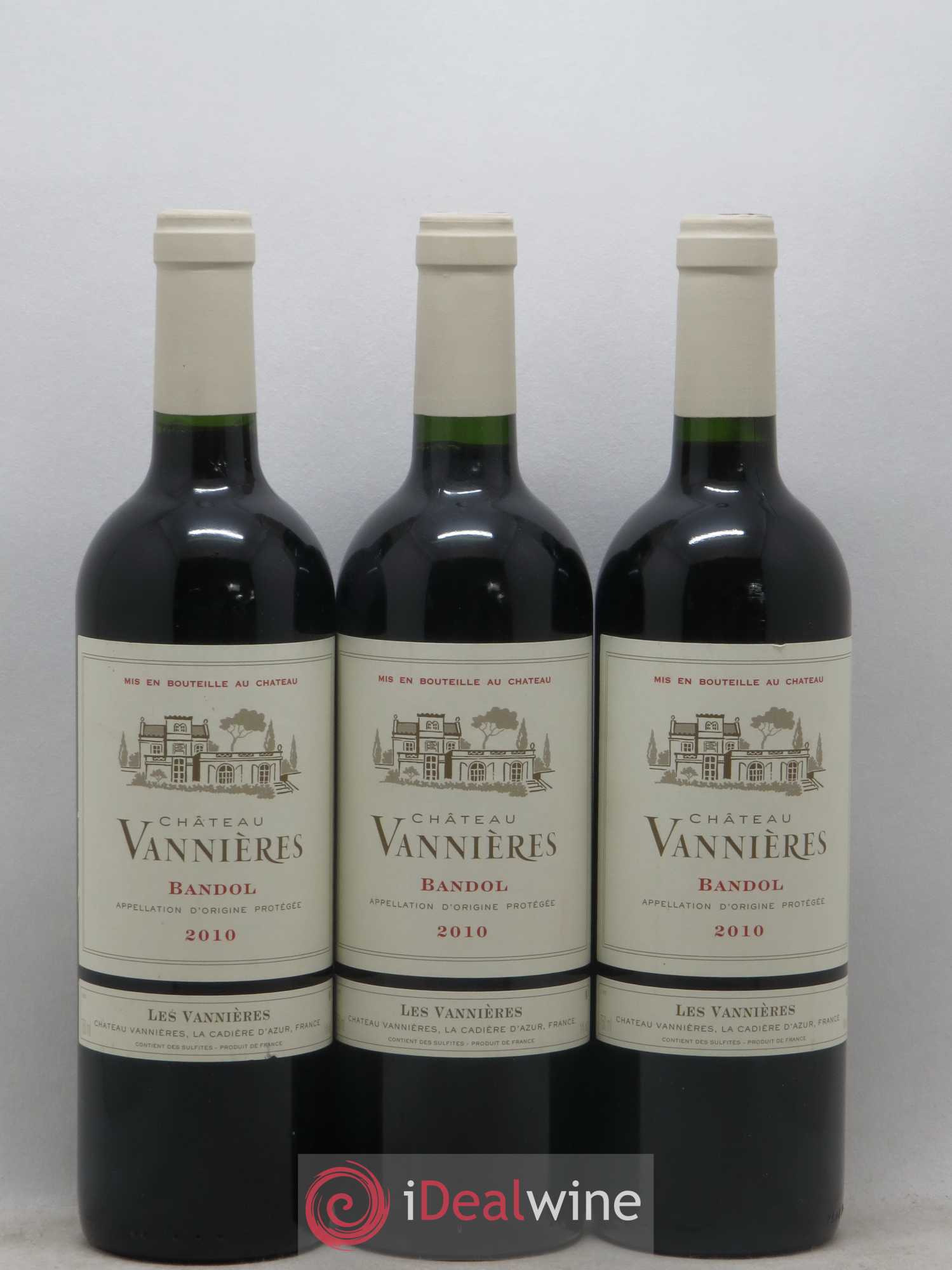 Bandol Château Vannières Éric et Charles-Éric Boisseaux 2010 - Lot de 3 bouteilles - 0
