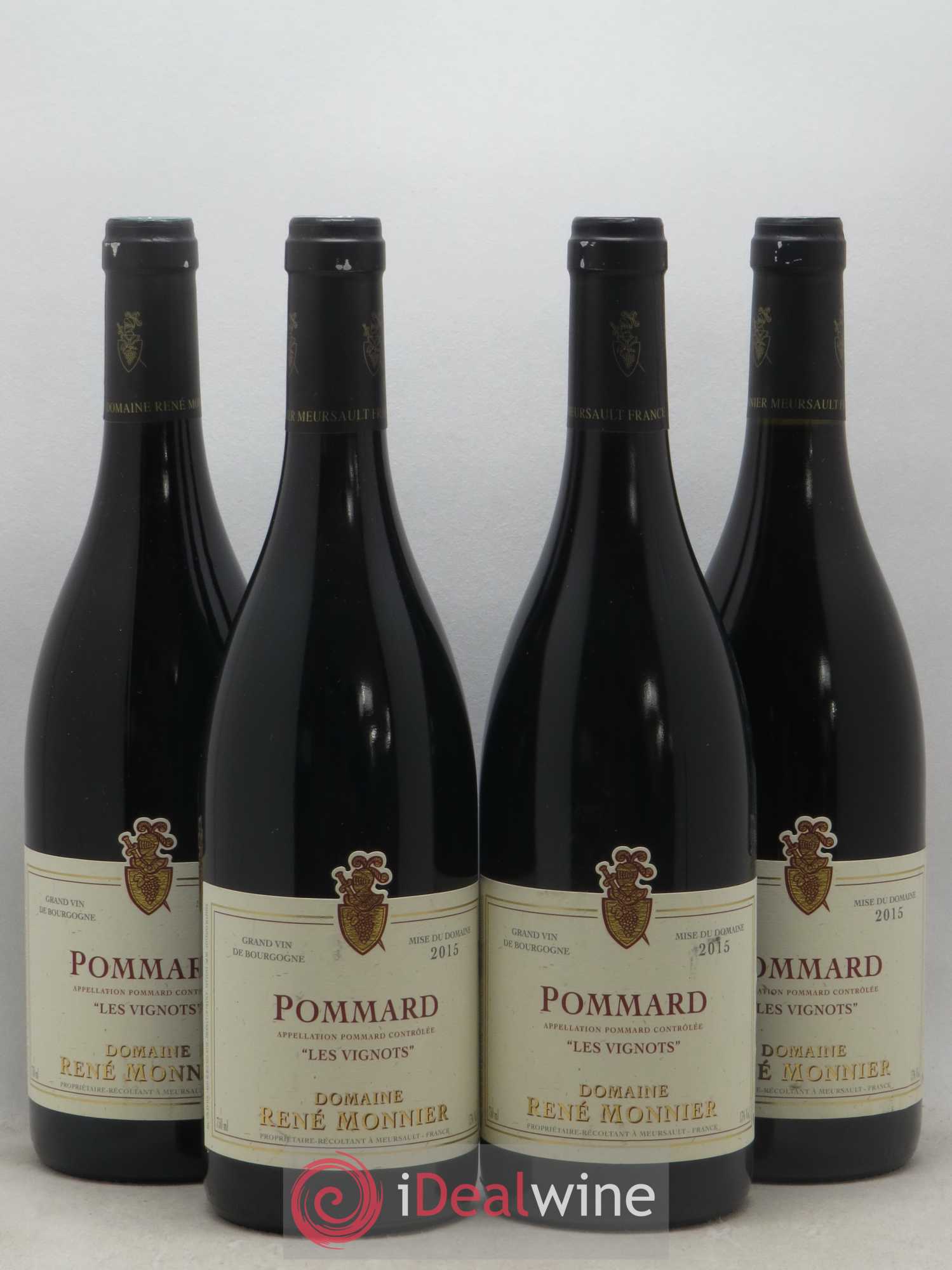 Pommard Les Vignots René Monnier 2015 - Lot de 4 bouteilles - 0