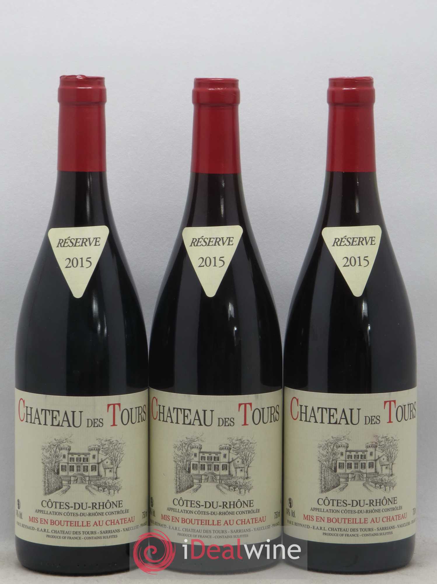 Côtes-du-Rhône Château des Tours Emmanuel Reynaud 2015 - Lot de 3 bouteilles - 0