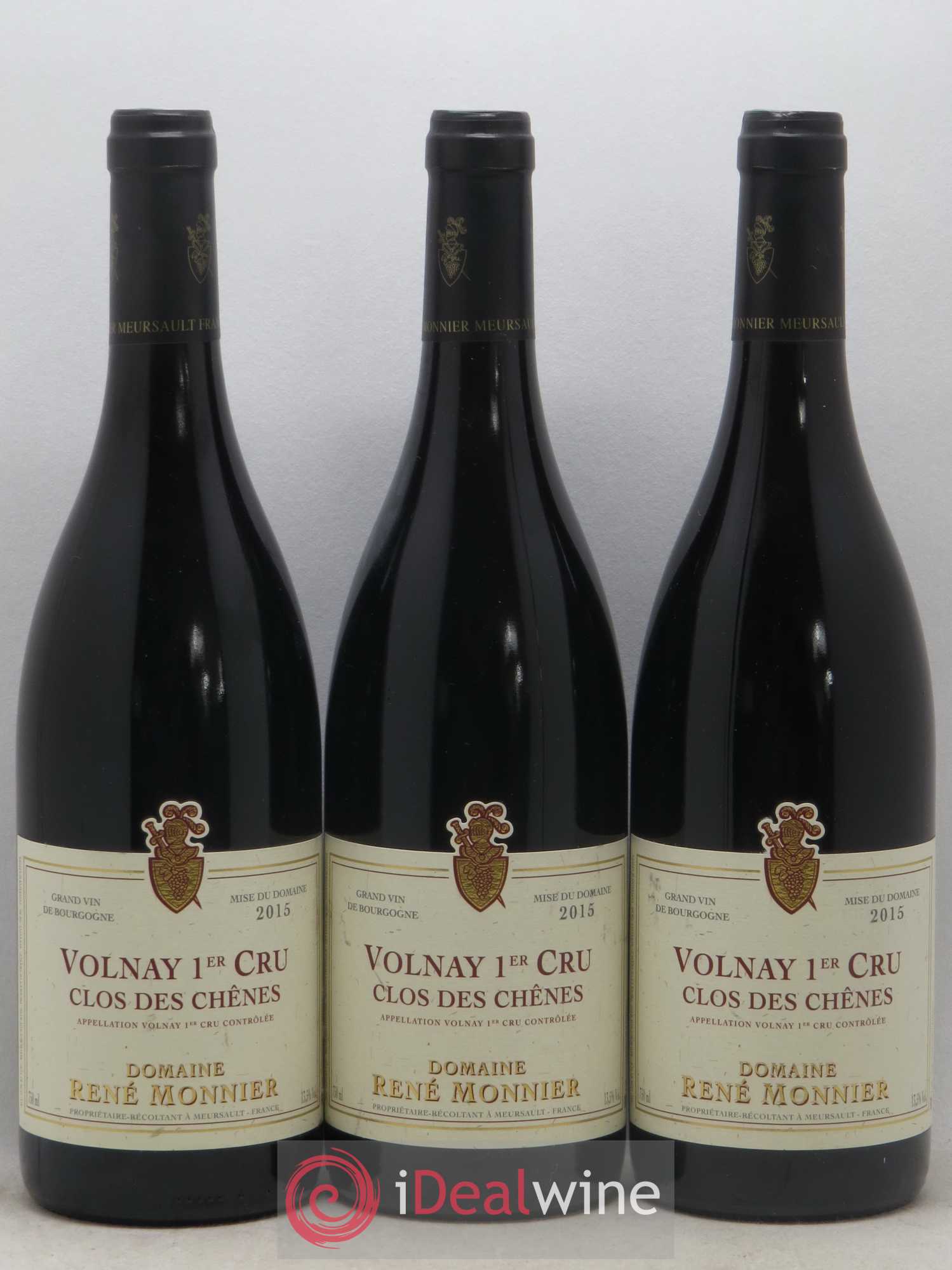 Volnay 1er Cru Clos des Chênes Rene Monnier 2015 - Lot de 3 bouteilles - 0