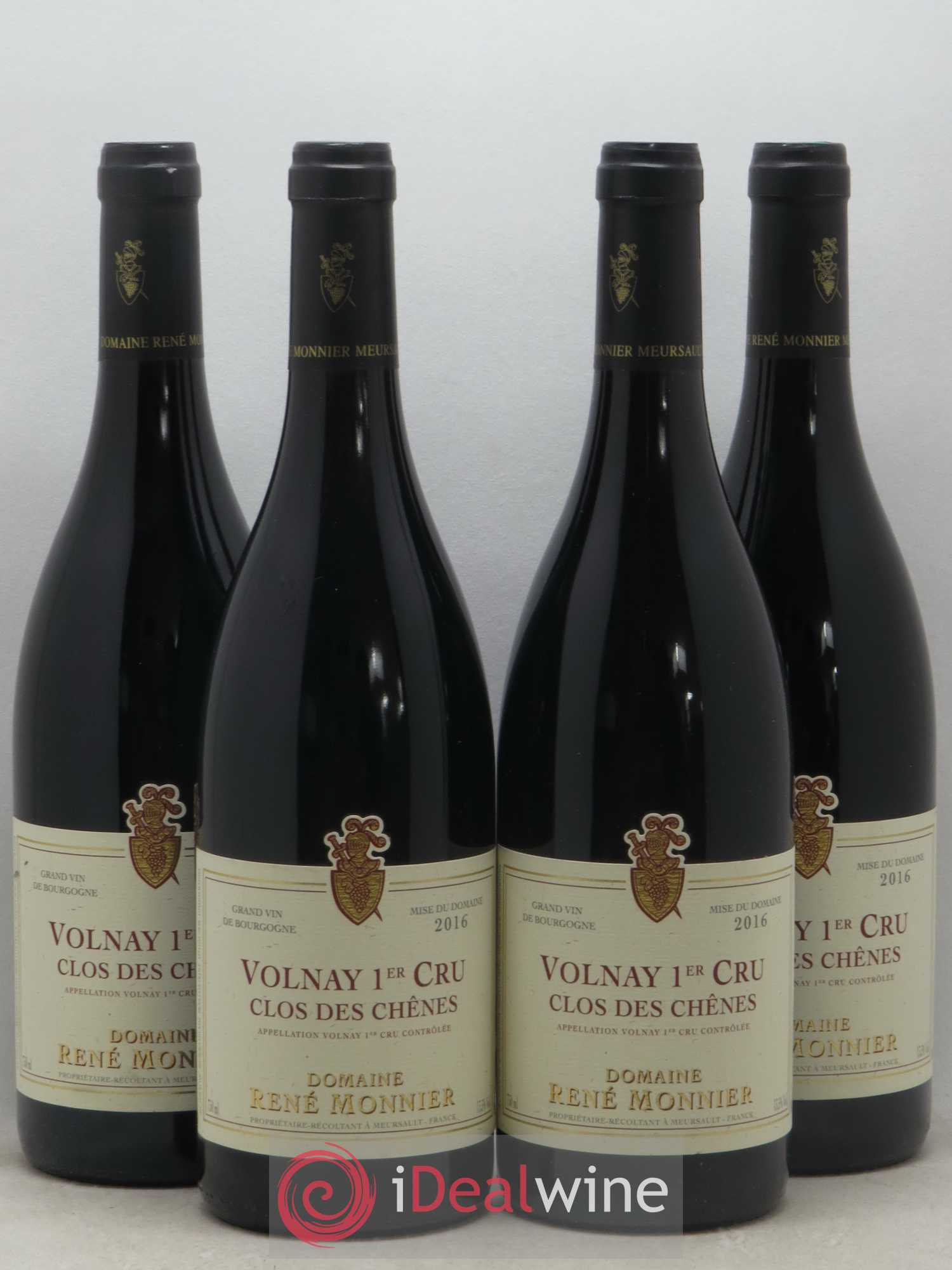 Volnay 1er Cru Clos des Chênes Rene Monnier 2016 - Lot de 4 bouteilles - 0
