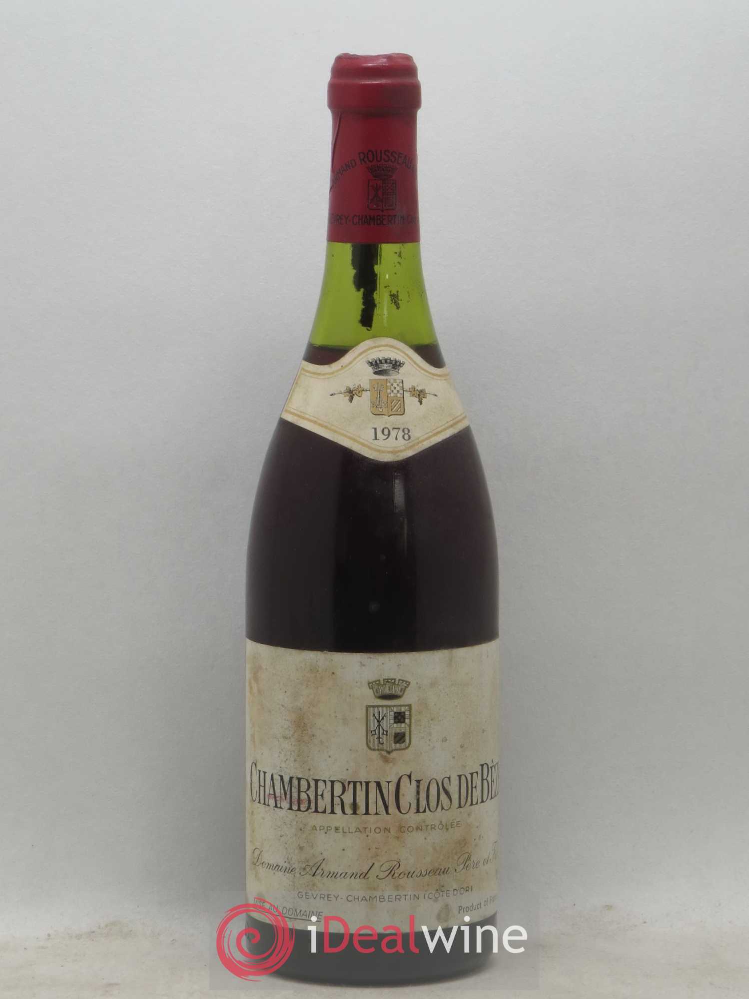 Chambertin Clos de Bèze Grand Cru Armand Rousseau (Domaine) 1978 - Lot de 1 bouteille - 0