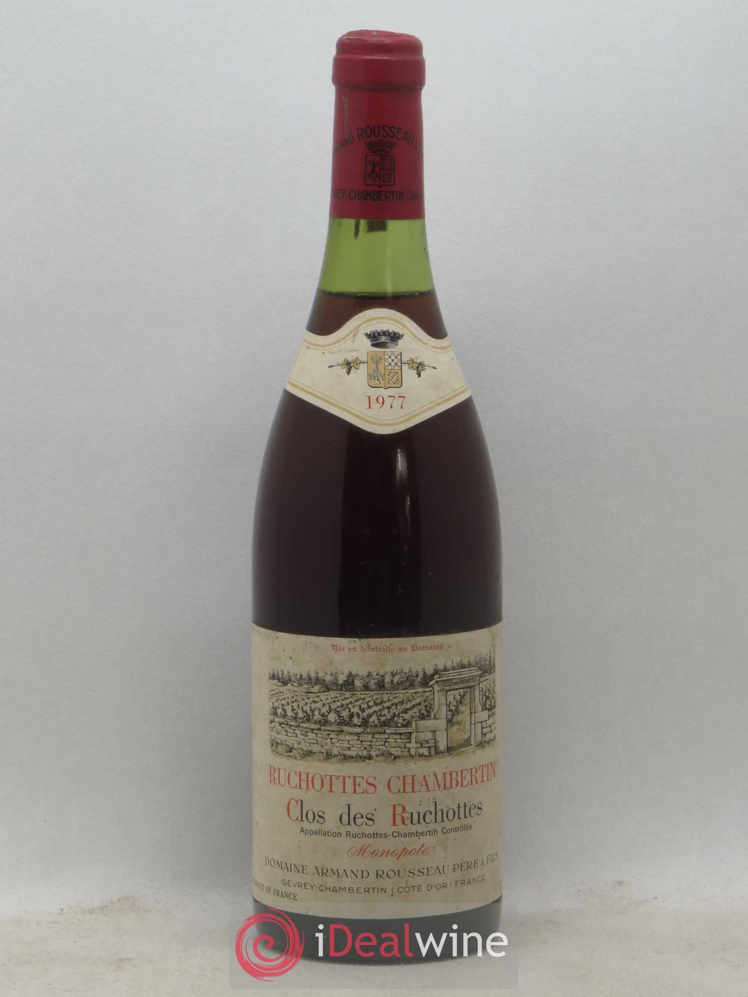 Ruchottes-Chambertin Grand Cru Clos des Ruchottes Armand Rousseau (Domaine) 1977 - Posten von 1 Flasche - 0