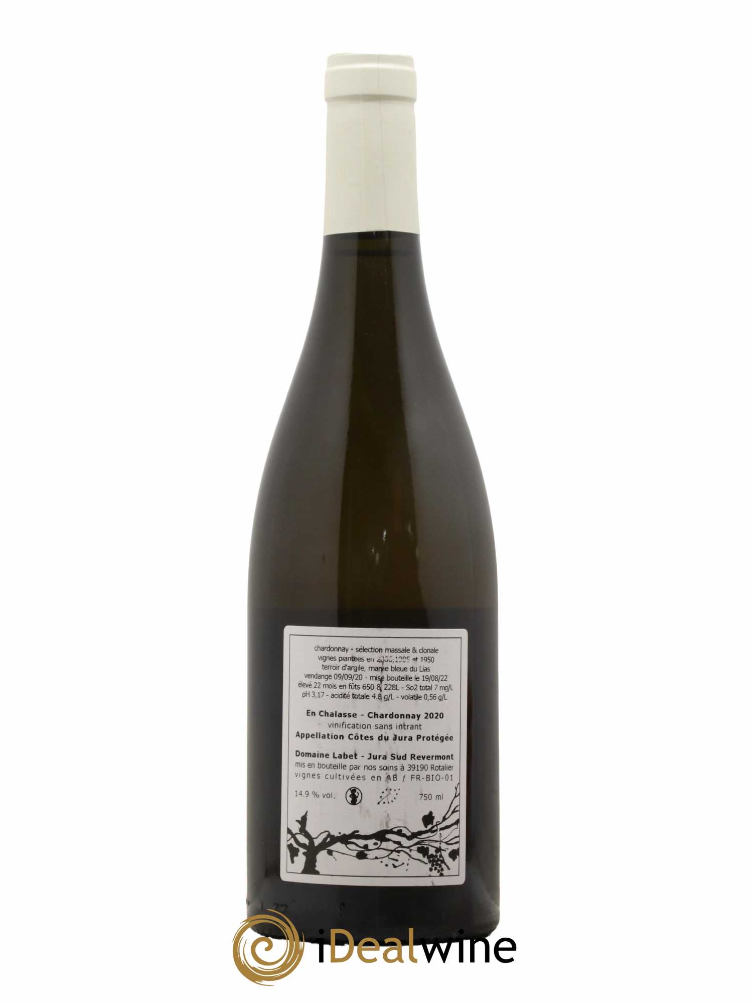 Côtes du Jura Chardonnay En Chalasse Romain - Julien - Charline Labet 2020 - Lot de 1 bouteille - 1