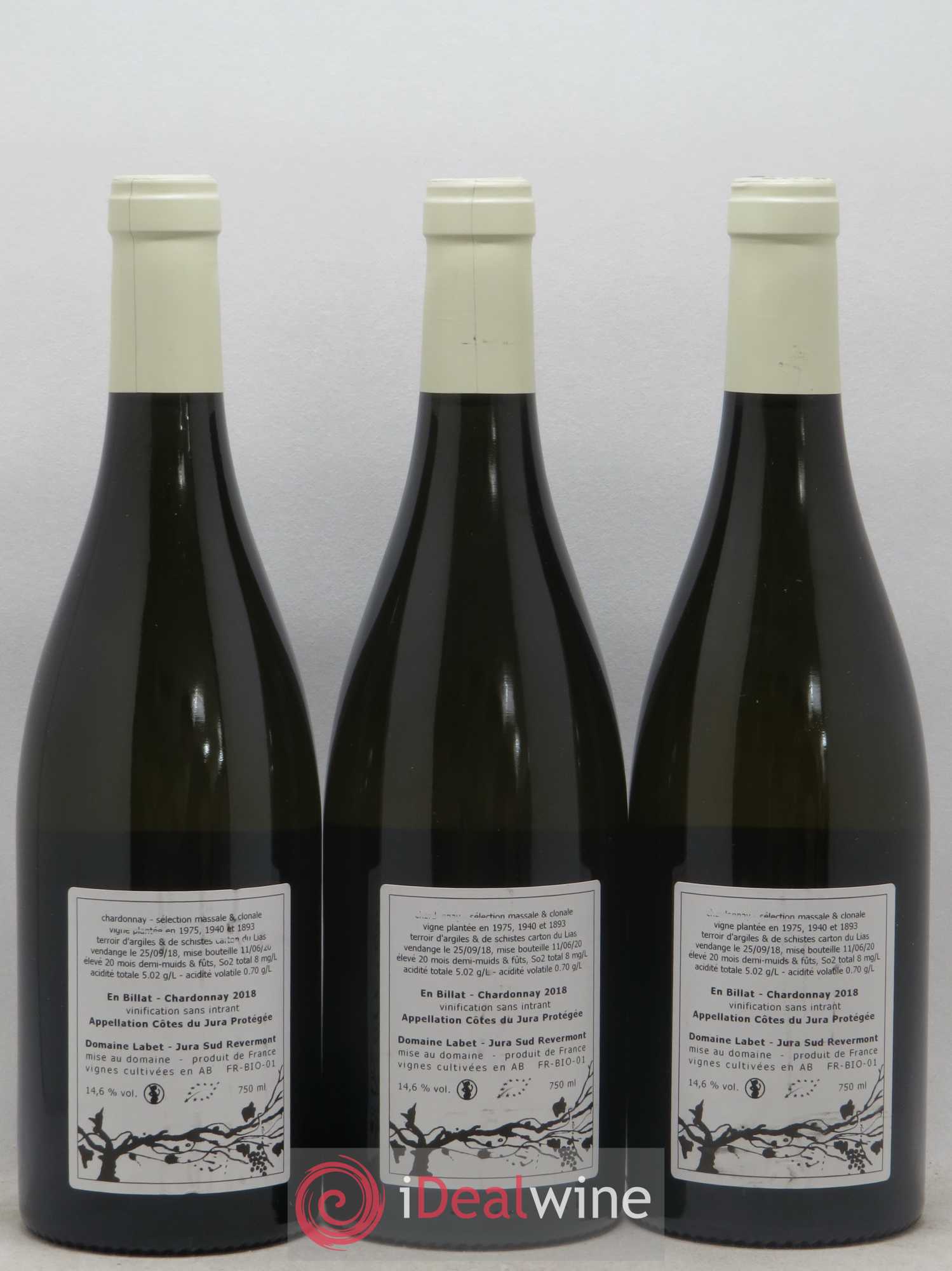 Côtes du Jura Chardonnay En Billat Labet (Domaine) 2018 - Lot de 3 bouteilles - 1