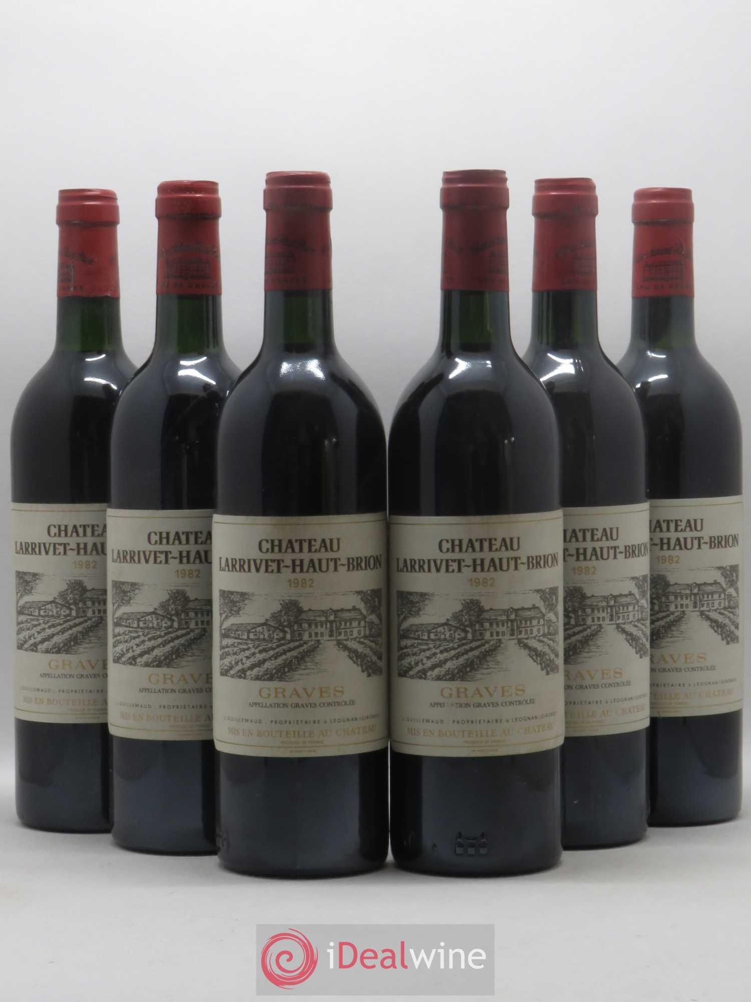 Château Larrivet Haut-Brion 1982 - Lot de 6 bouteilles - 0