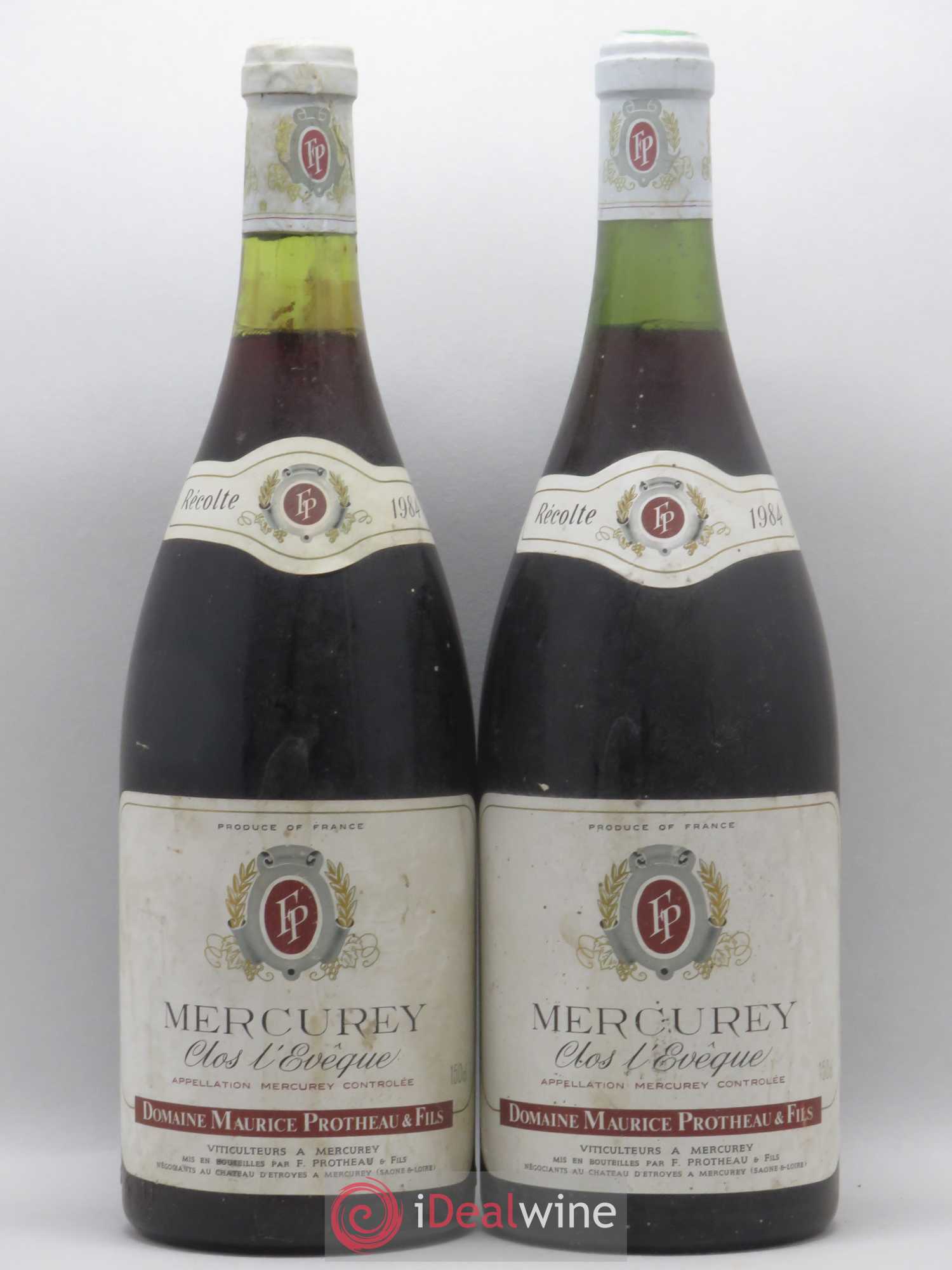 Mercurey Clos l'éveque Domaine Maurice Protheau & fils 1984 - Posten von 2 Magnum - 0