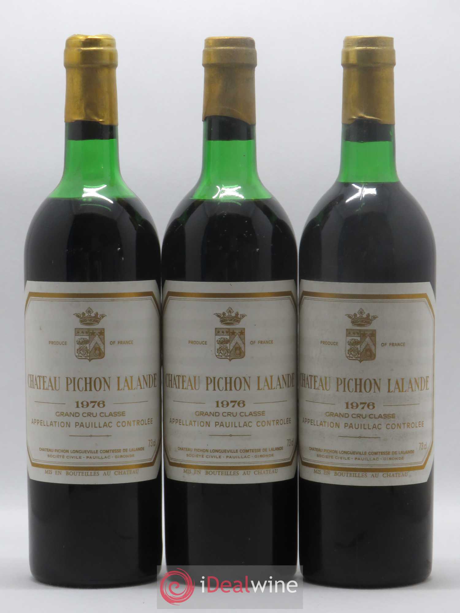 Château Pichon Longueville Comtesse de Lalande 2ème Grand Cru Classé 1976 - Lot de 6 bouteilles - 1