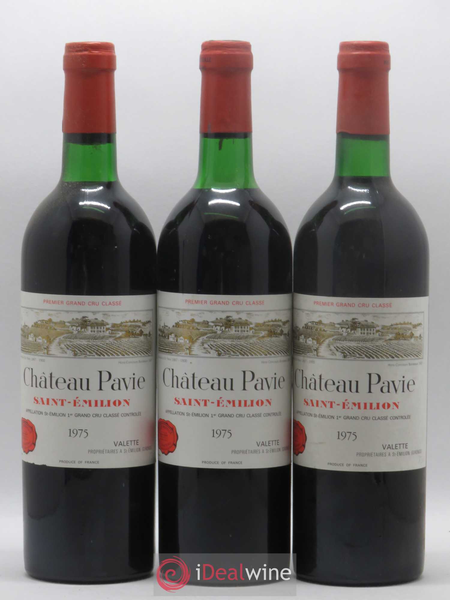 Château Pavie 1er Grand Cru Classé A 1975 - Lot de 3 bouteilles - 0