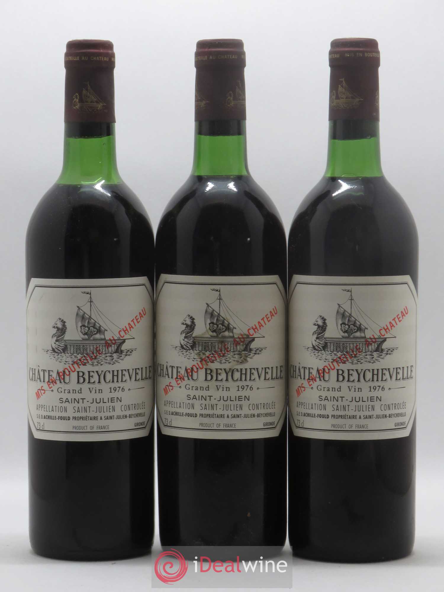 Château Beychevelle 4ème Grand Cru Classé 1976 - Lot de 12 bouteilles - 1