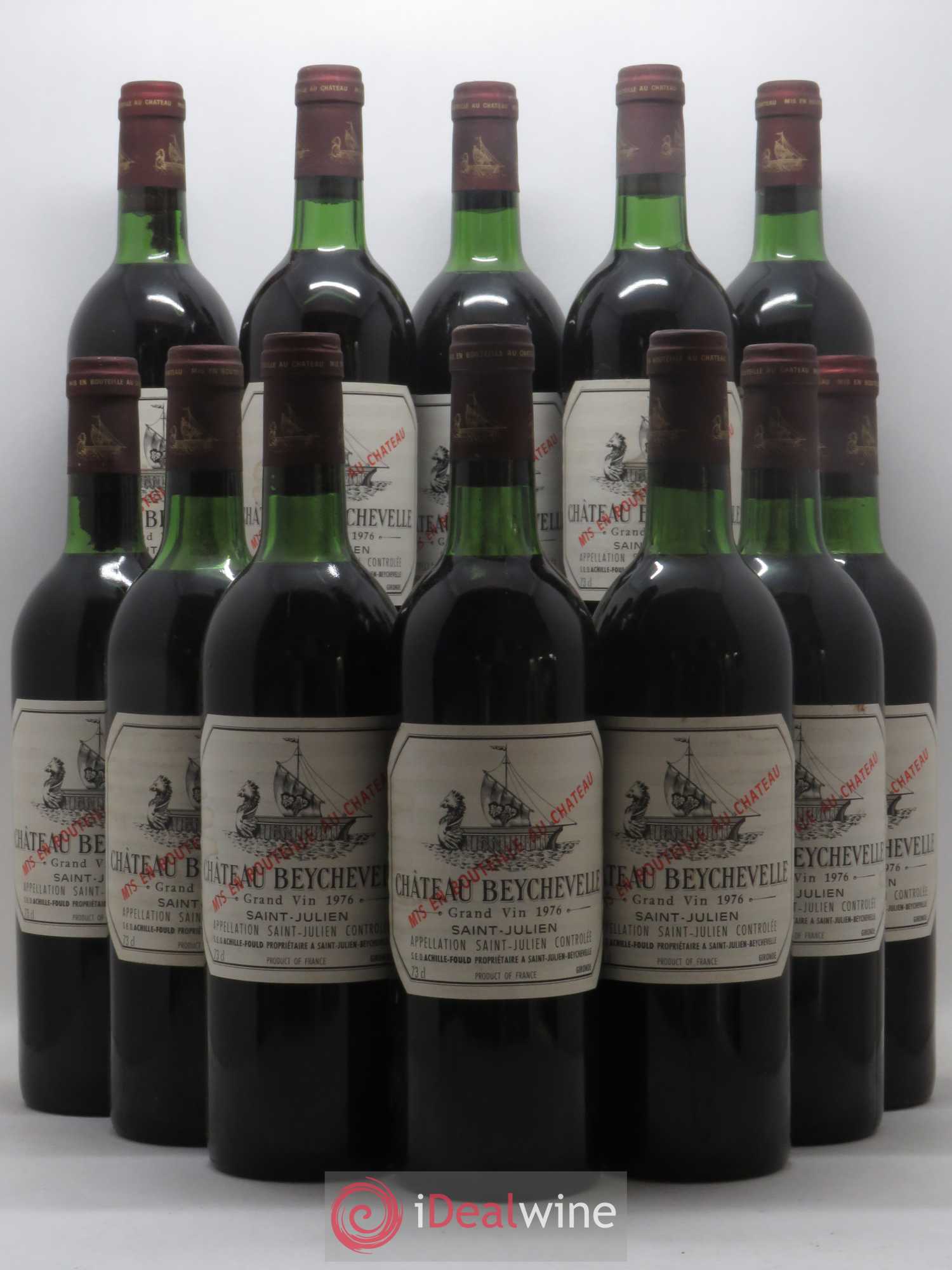 Château Beychevelle 4ème Grand Cru Classé 1976 - Lot de 12 bouteilles - 0