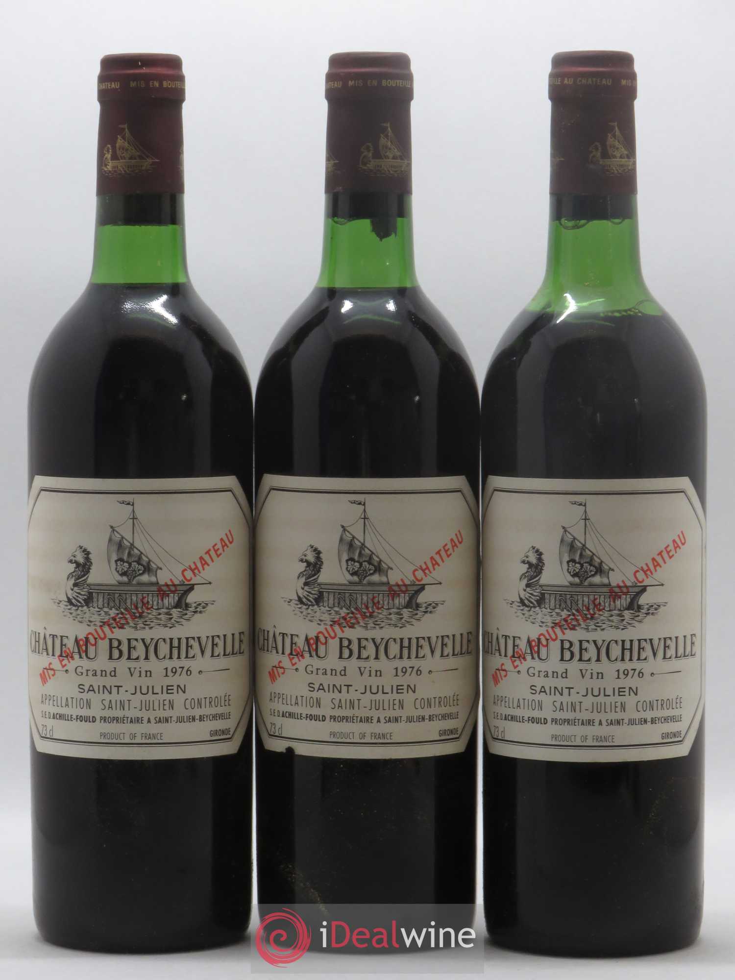 Château Beychevelle 4ème Grand Cru Classé 1976 - Lot de 12 bouteilles - 1