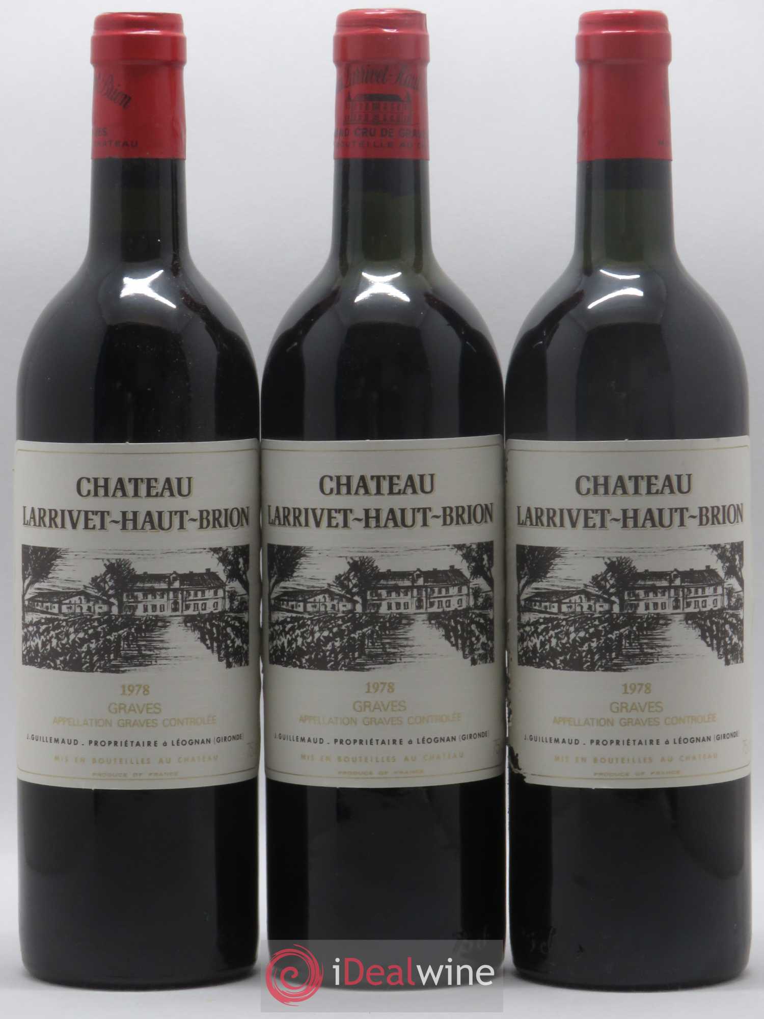 Château Larrivet Haut-Brion 1978 - Lot de 6 bouteilles - 1
