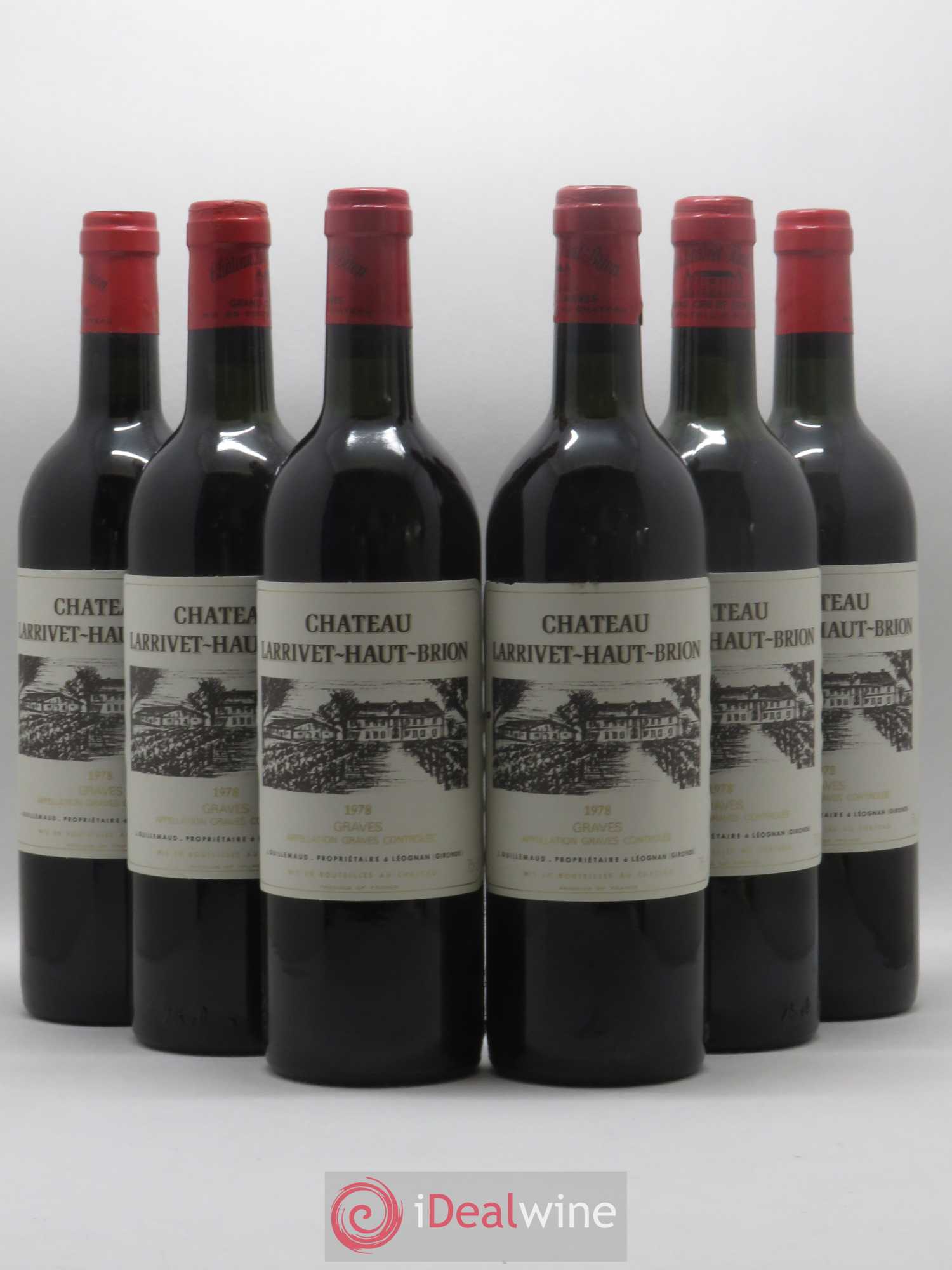 Château Larrivet Haut-Brion 1978 - Lot de 6 bouteilles - 0