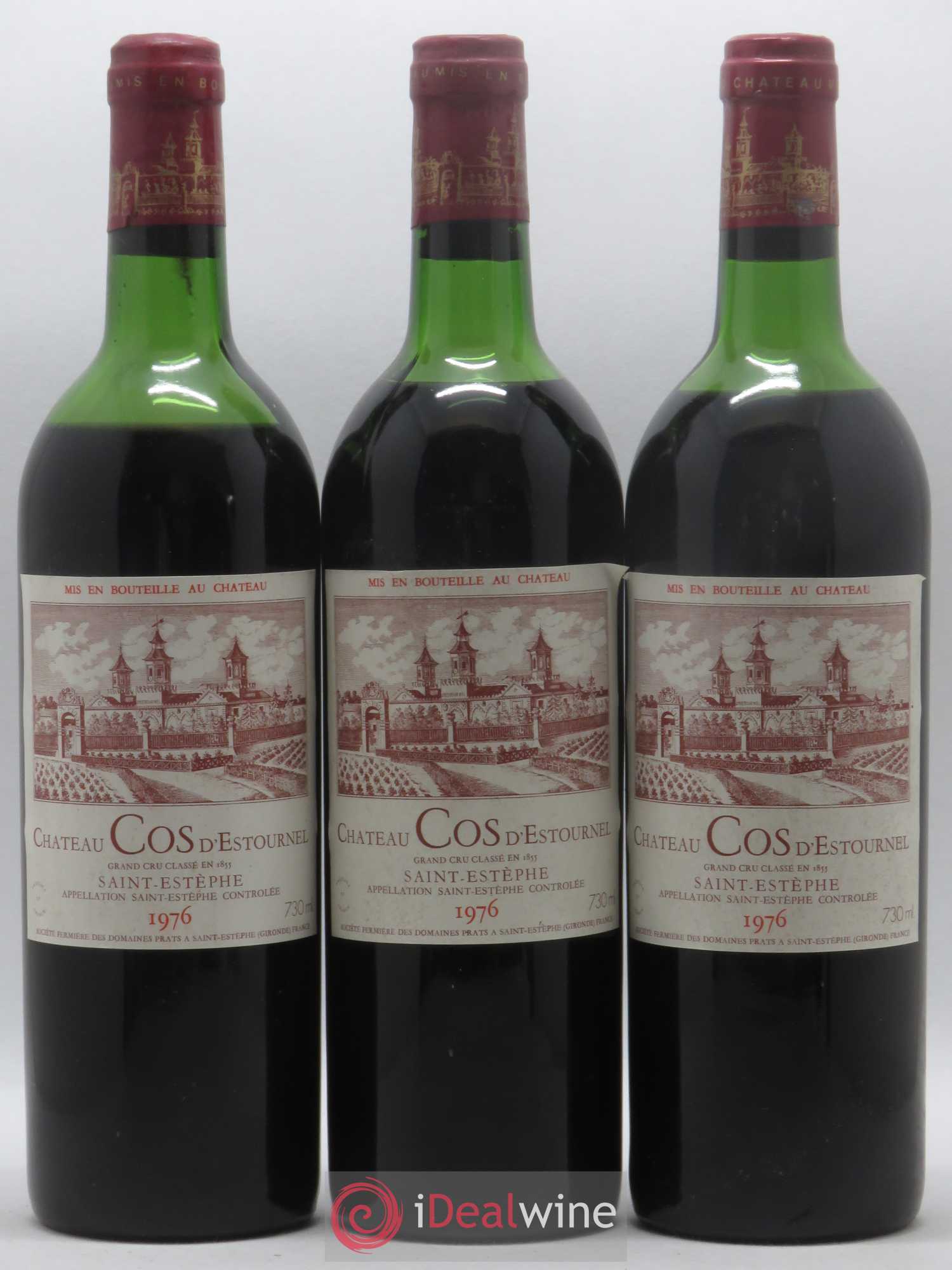 Cos d'Estournel 2ème Grand Cru Classé 1976 - Lot de 3 bouteilles - 0
