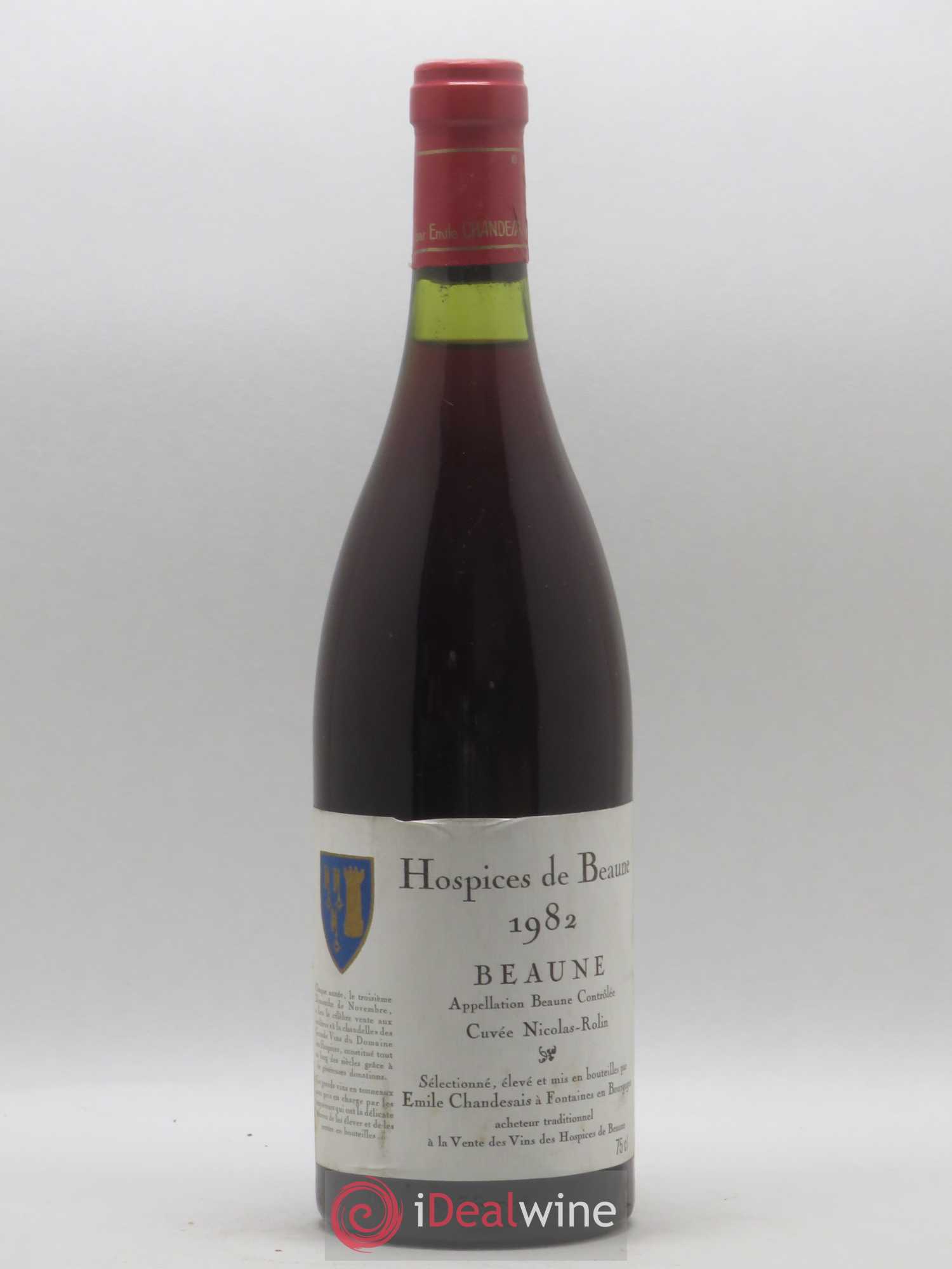 Beaune 1er Cru Cuvée Nicolas-Rolin Hospices de Beaune Emile Chandesais 1982 - Posten von 1 Flasche - 0