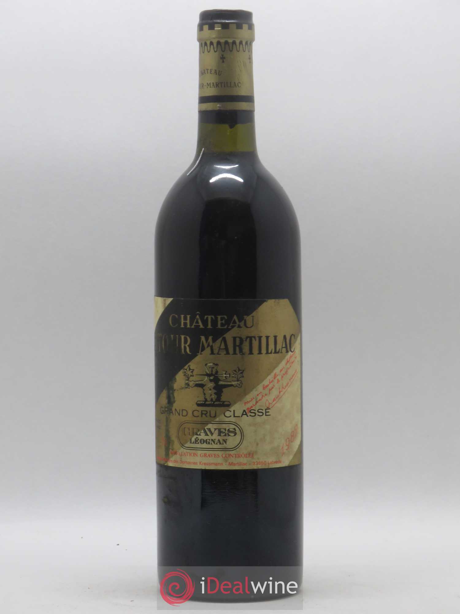 Château Latour-Martillac Cru Classé de Graves 1982 - Lot de 1 bouteille - 0