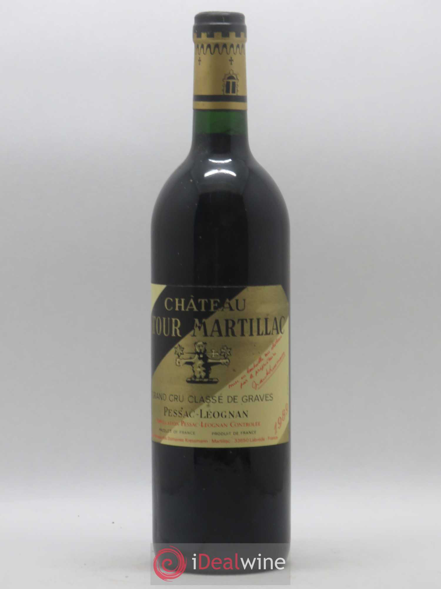 Château Latour-Martillac Cru Classé de Graves 1989 - Lot de 1 bouteille - 0