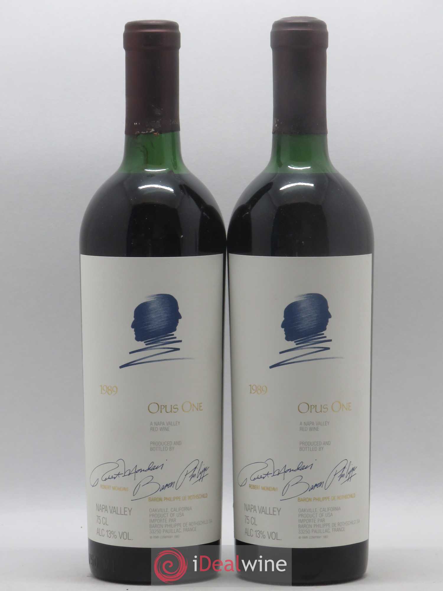 Napa Valley Opus One Robert Mondavi 1989 - Lot de 2 bouteilles - 0