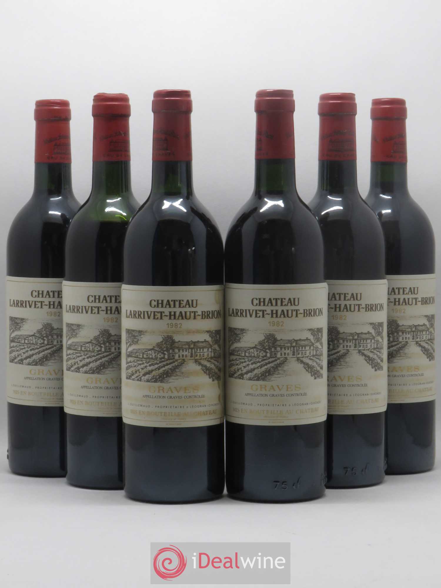 Château Larrivet Haut-Brion 1982 - Lot de 6 bouteilles - 0