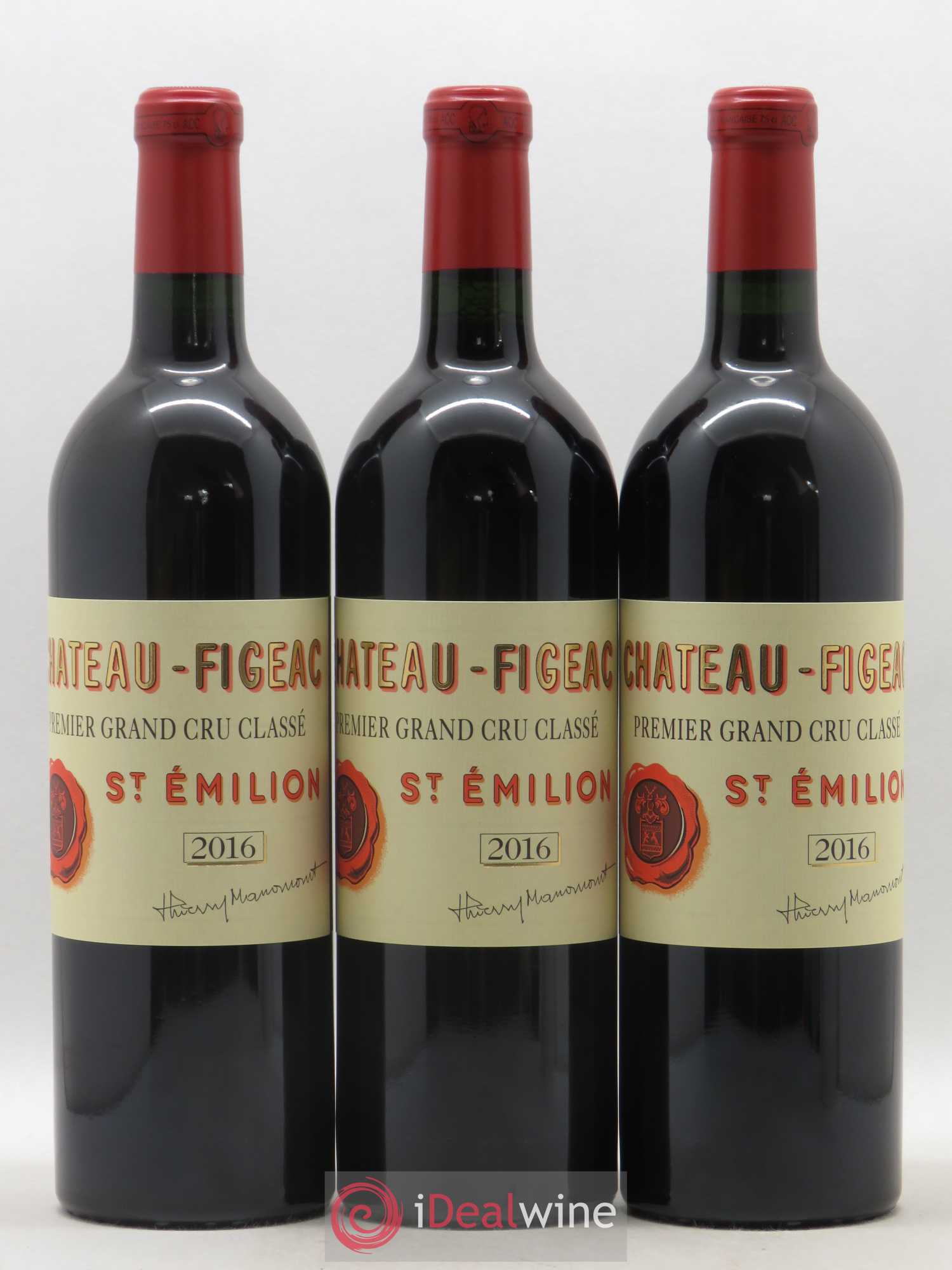 Château Figeac 1er Grand Cru Classé A 2016 - Lot de 3 bouteilles - 0
