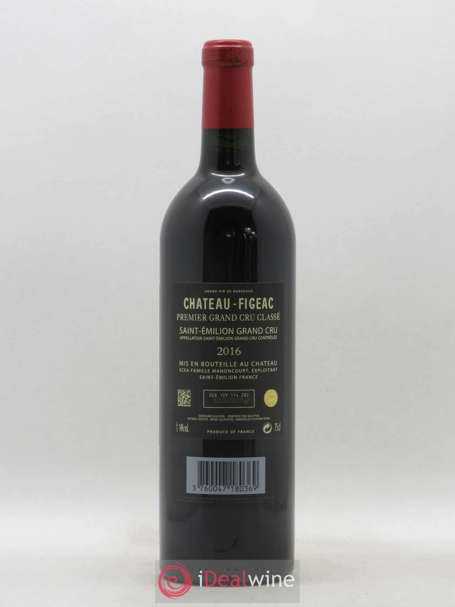 Château Figeac 1er Grand Cru Classé A 2016 - Lot de 1 bouteille - 1