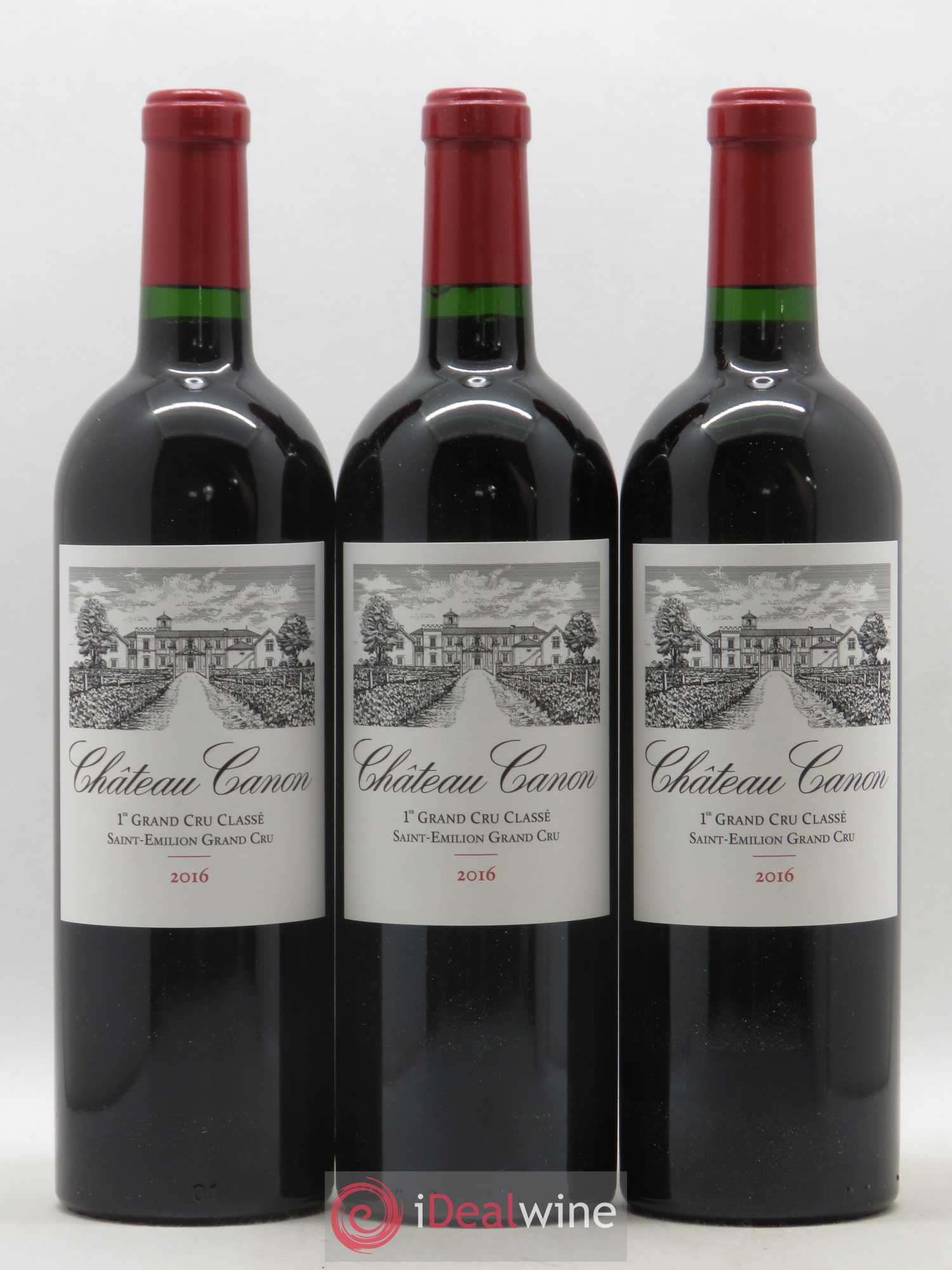 Château Canon 1er Grand Cru Classé B 2016 - Lot de 3 bouteilles - 0
