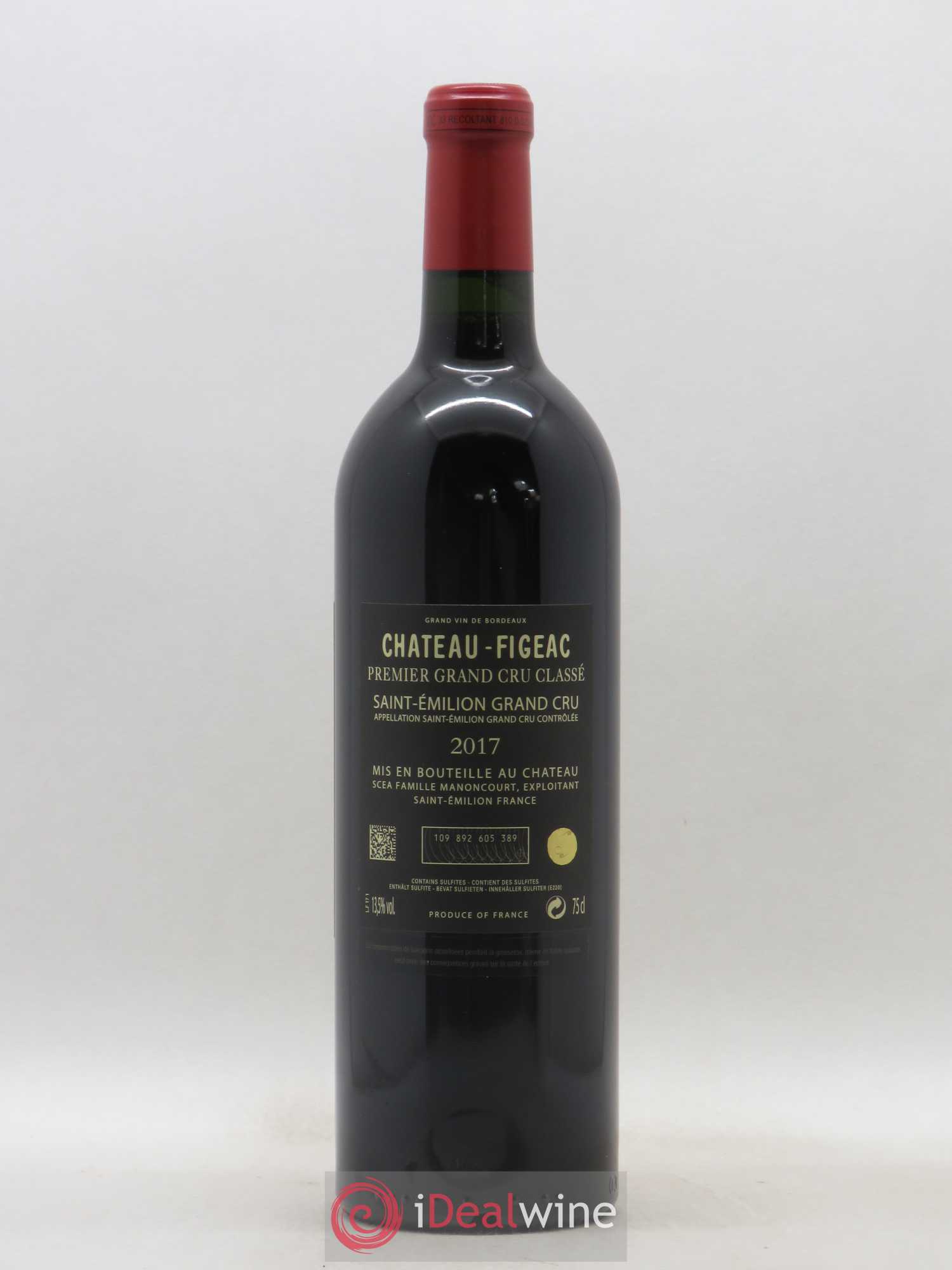 Château Figeac 1er Grand Cru Classé A 2017 - Lot de 1 bouteille - 1