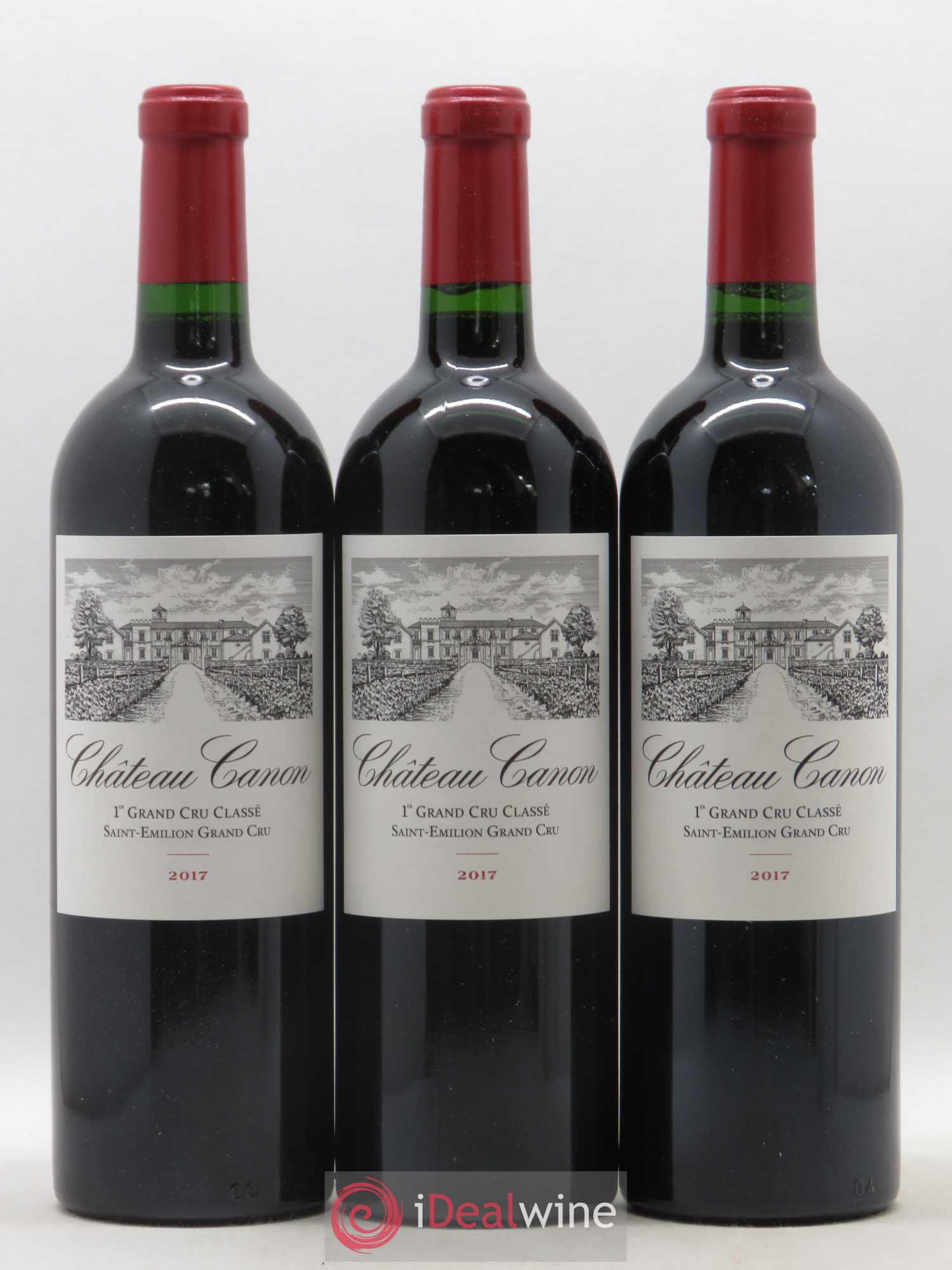 Château Canon 1er Grand Cru Classé B 2017 - Lot de 3 bouteilles - 0