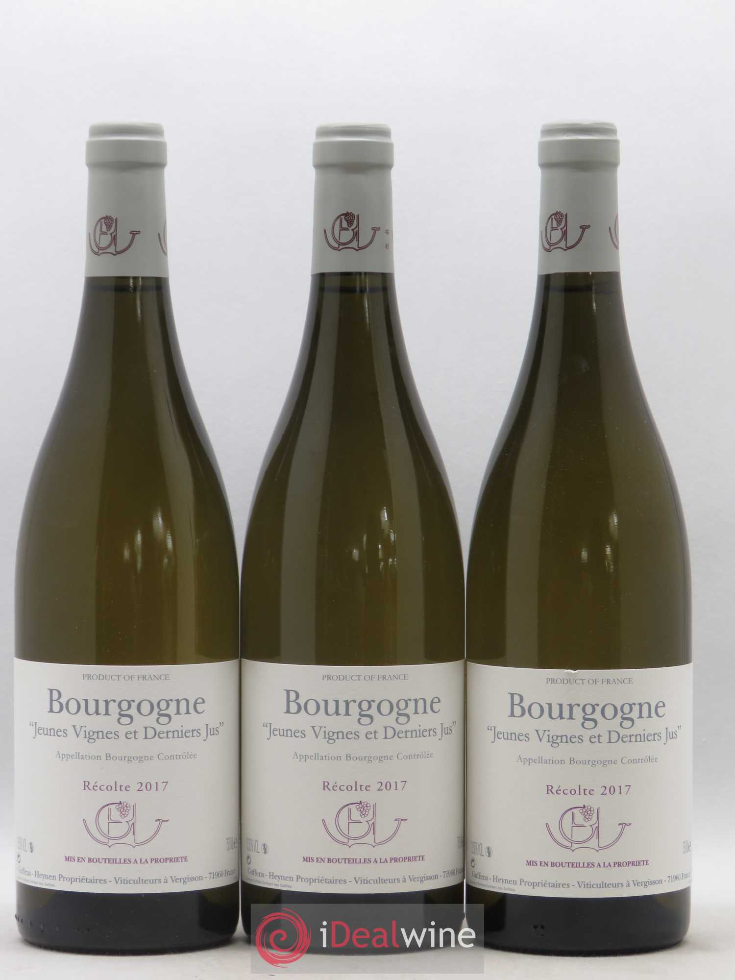 Bourgogne Jeunes Vignes et Dernier Jus Domaine Guffens Heynen 2017 - Posten von 3 Flaschen - 0