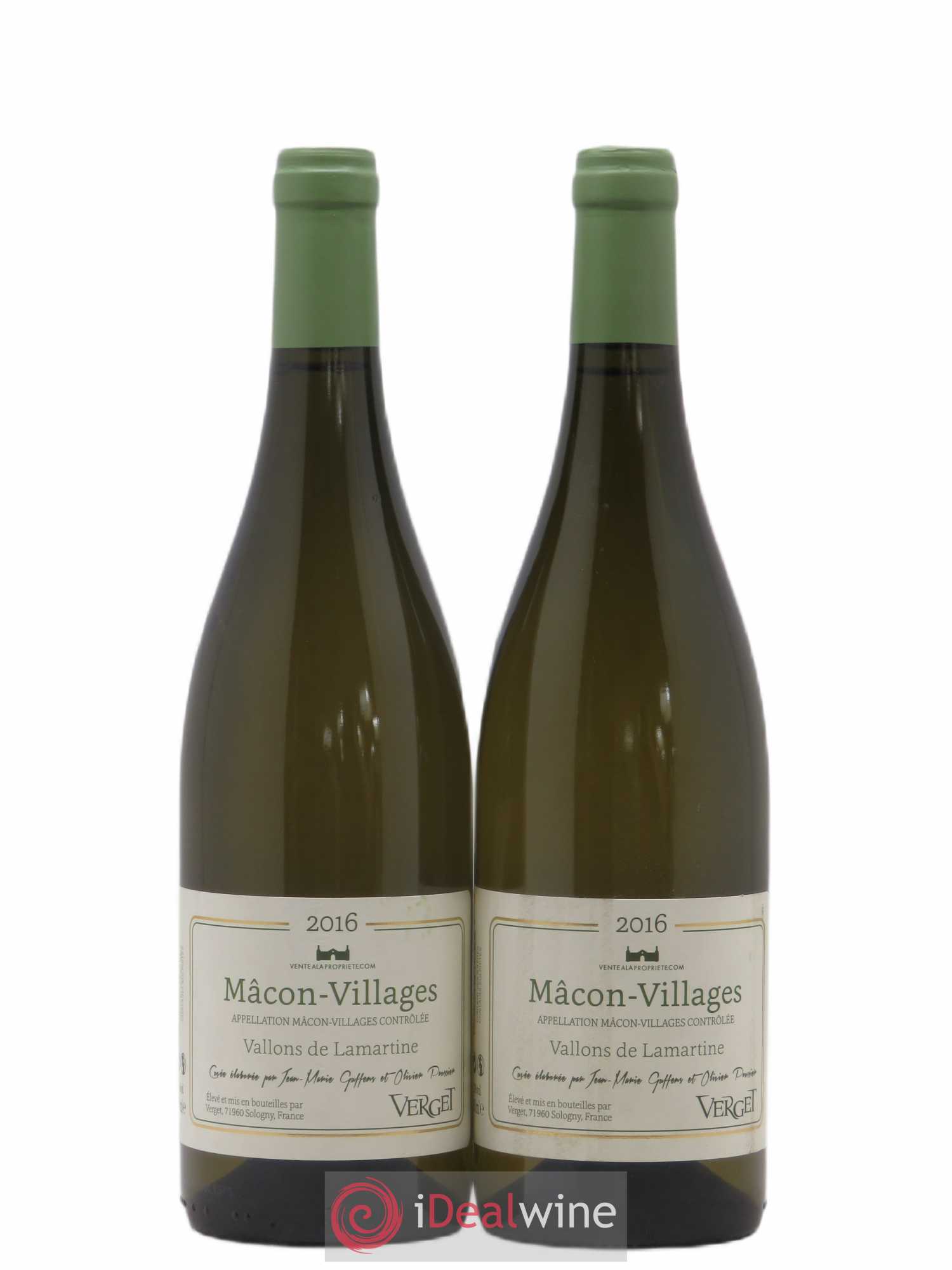 Mâcon Vallons de Lamartine Verget 2016 - Posten von 2 Flaschen - 0