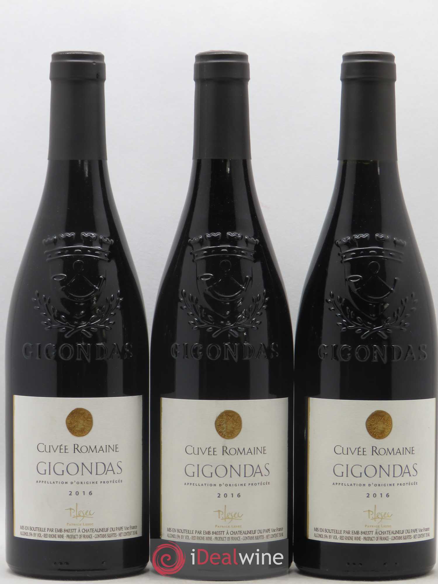 Gigondas Romaine Patrick Lesec 2016 - Posten von 3 Flaschen - 0