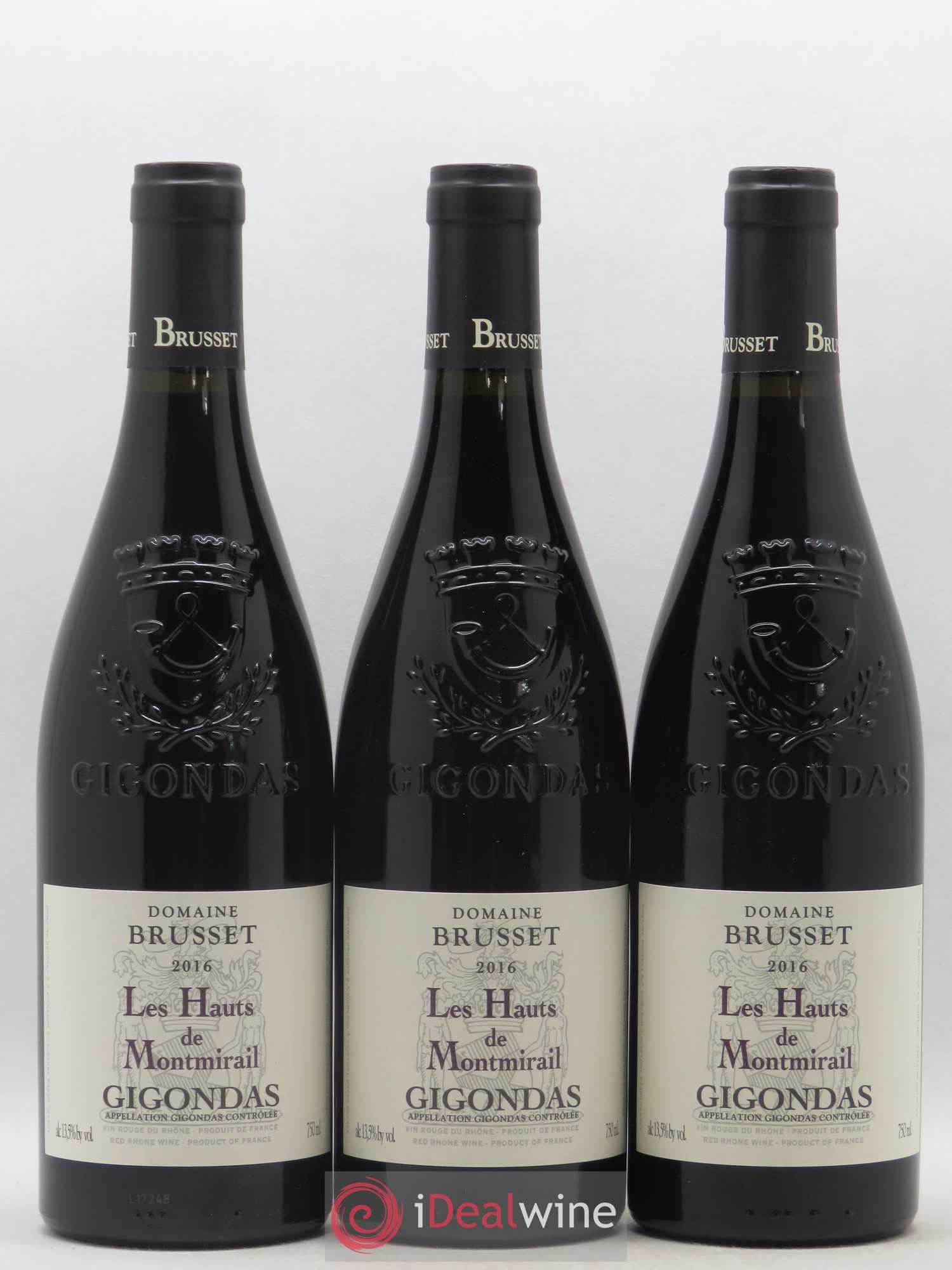 Gigondas Les Hauts de Montmirail Domaine Brusset 2016 - Posten von 3 Flaschen - 0