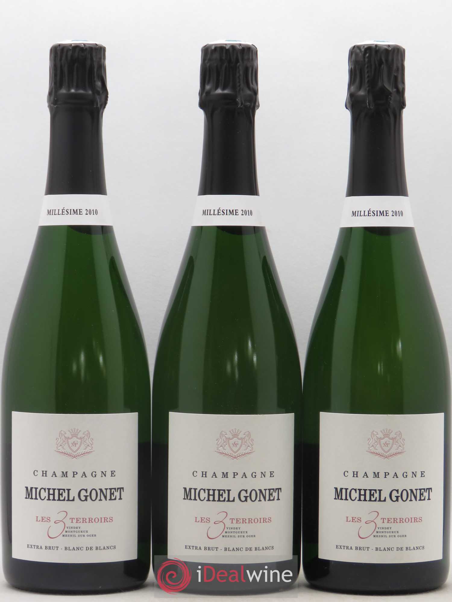 Champagne Michel Gonet Extra Brut Les Terroirs 2010 - Posten von 3 Flaschen - 0