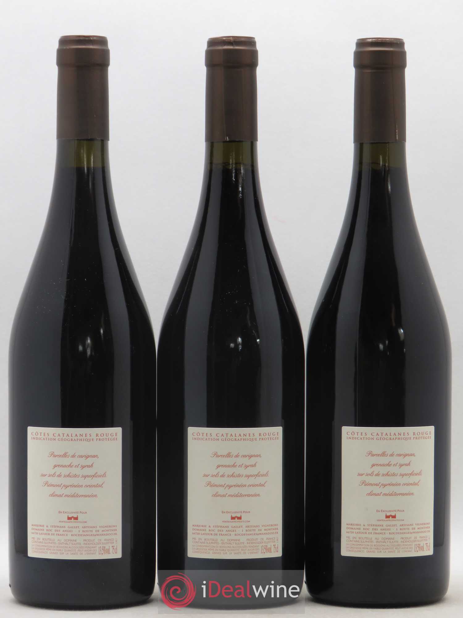 Côtes Catalanes Roc des Anges Aiglon rouge Marjorie et Stéphane Gallet 2017 - Lot de 3 bouteilles - 1