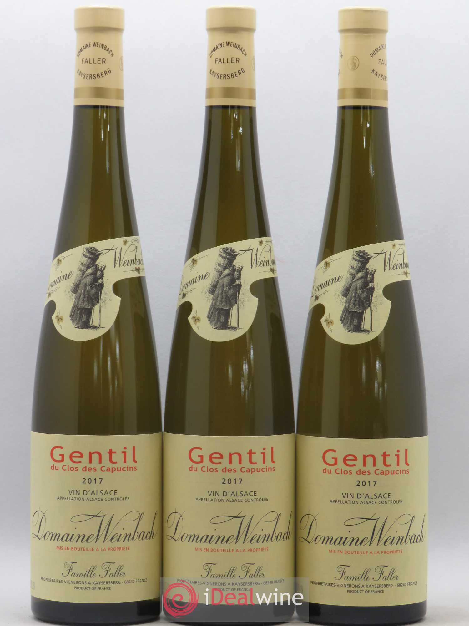 Alsace Gentil du Clos des Capucins Domaine Weinbach (sans prix de réserve) 2017 - Posten von 3 Flaschen - 0