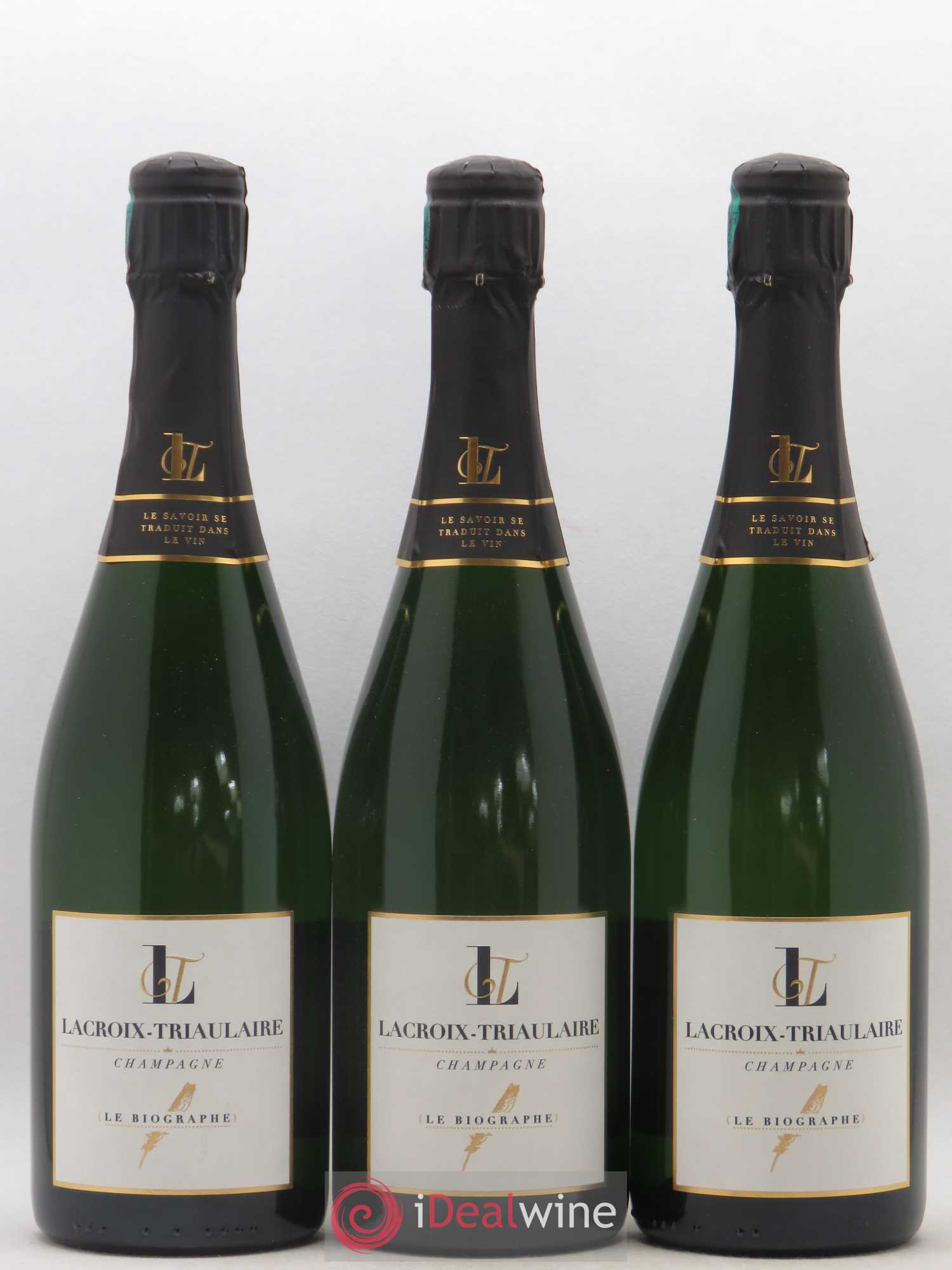 Champagne Le Biographe Champagne Lacroix-Triaulaire - Posten von 3 Flaschen - 0