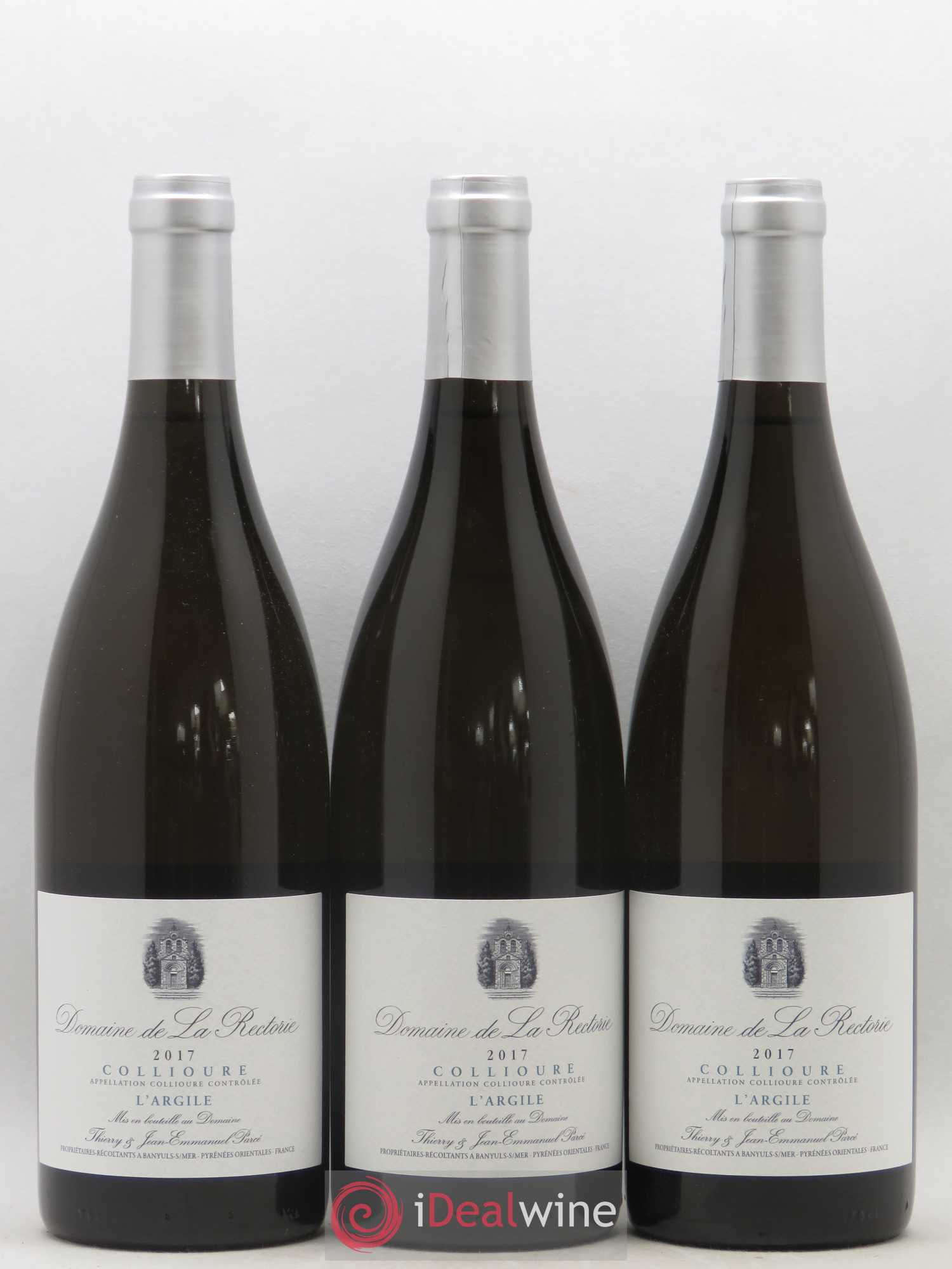 Collioure La Rectorie (Domaine de) L'Argile Thierry et Jean Emmanuel Parcé 2017 - Lot de 3 bouteilles - 0