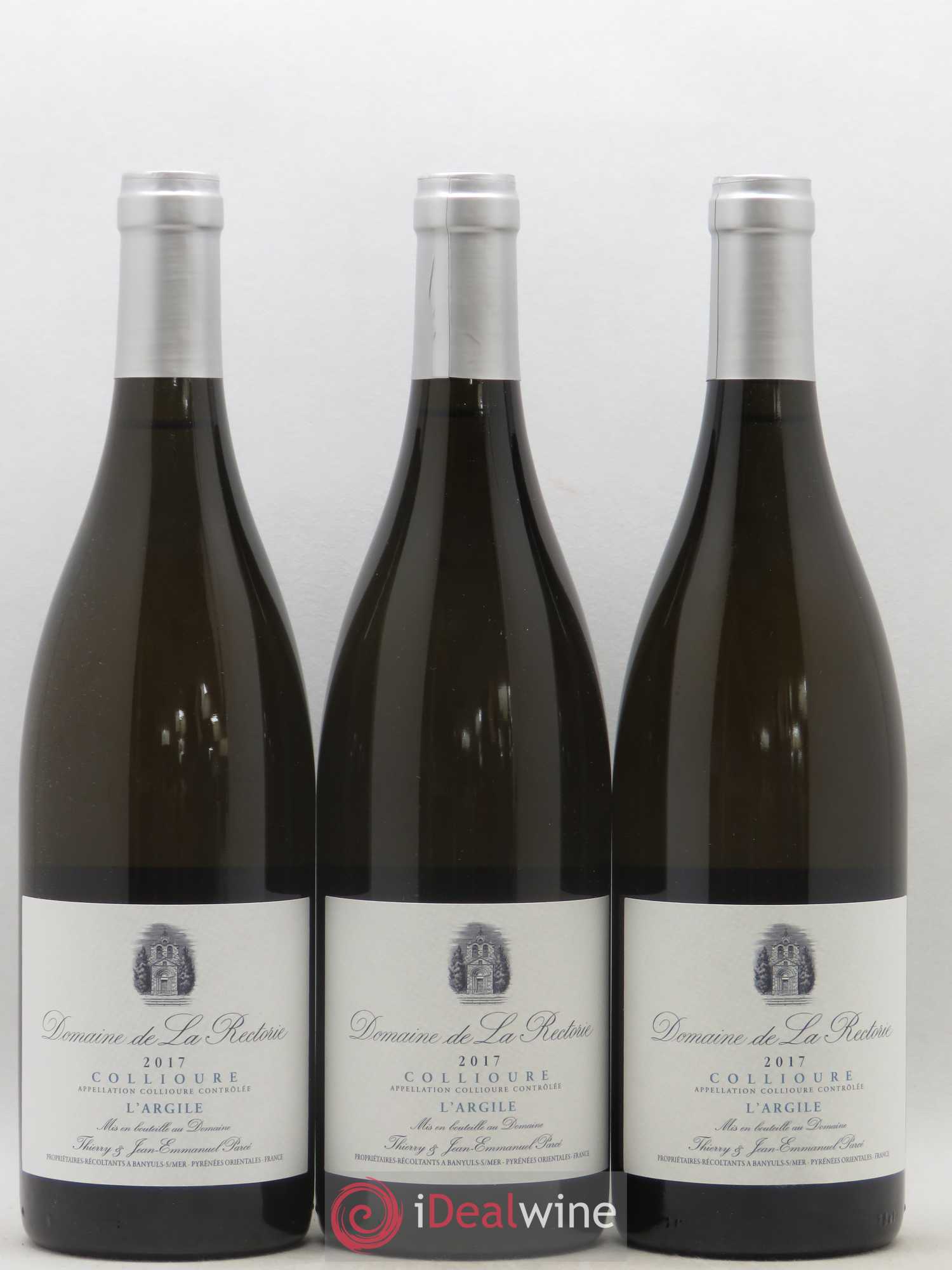 Collioure La Rectorie (Domaine de) L'Argile Thierry et Jean Emmanuel Parcé 2017 - Lot de 3 bouteilles - 0