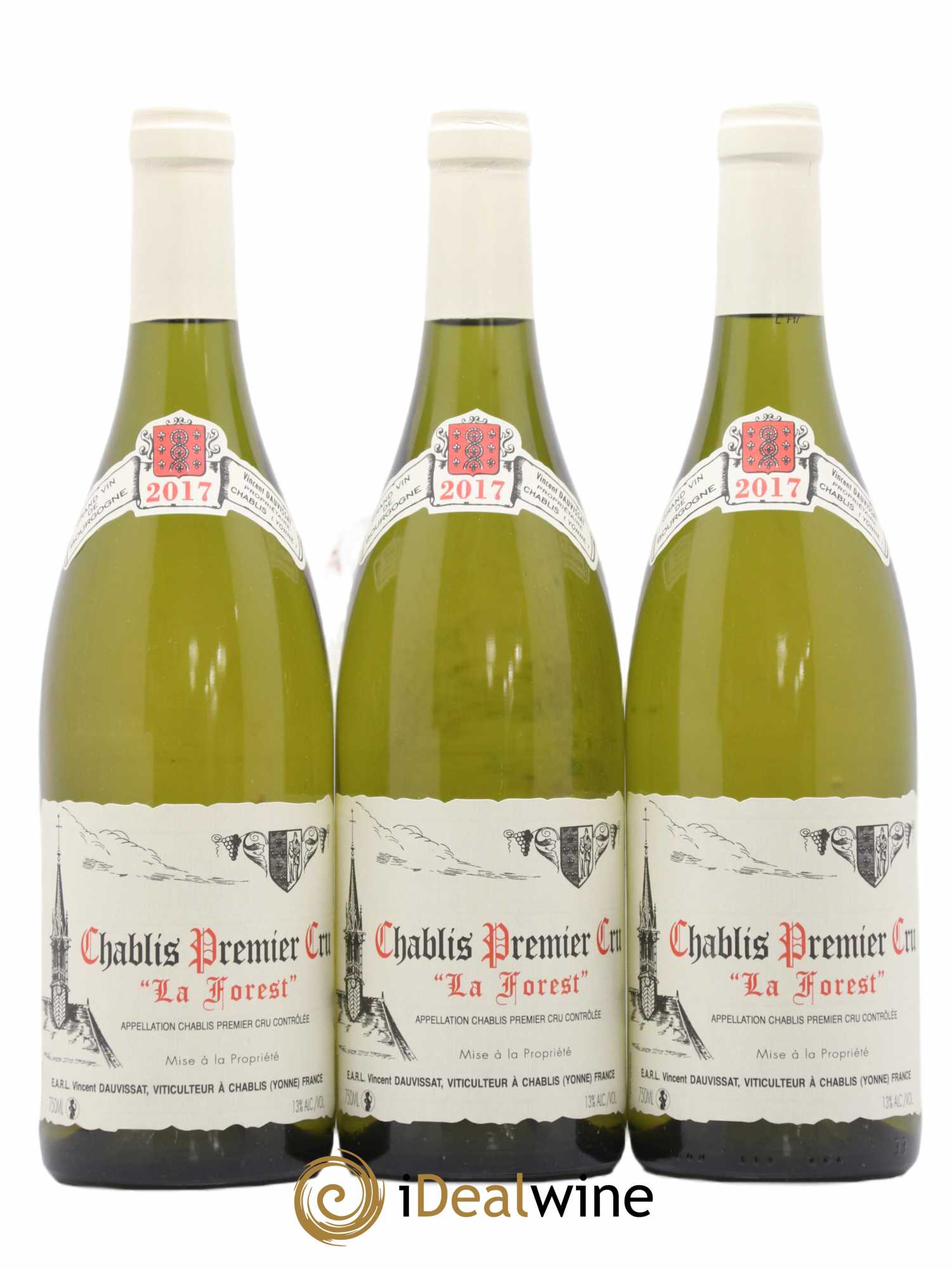 Chablis 1er Cru La Forest Vincent Dauvissat (Domaine) 2017 - Lot de 3 bouteilles - 0