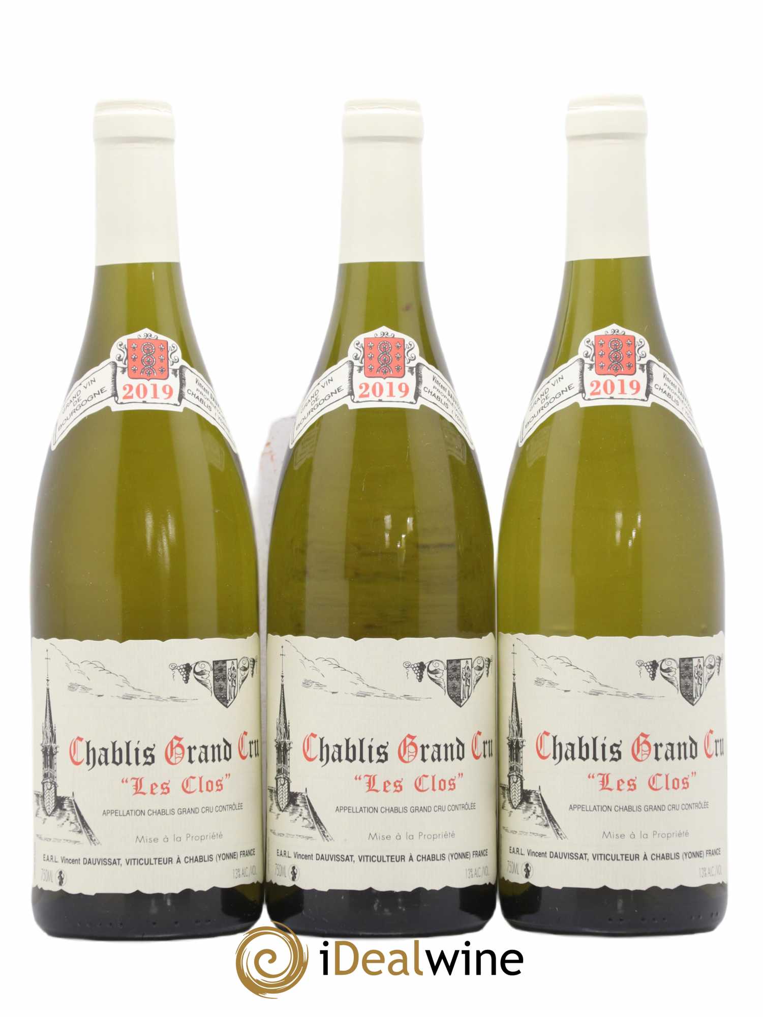 Chablis Grand Cru Les Clos Vincent Dauvissat (Domaine) 2019 - Lot de 3 bouteilles - 0